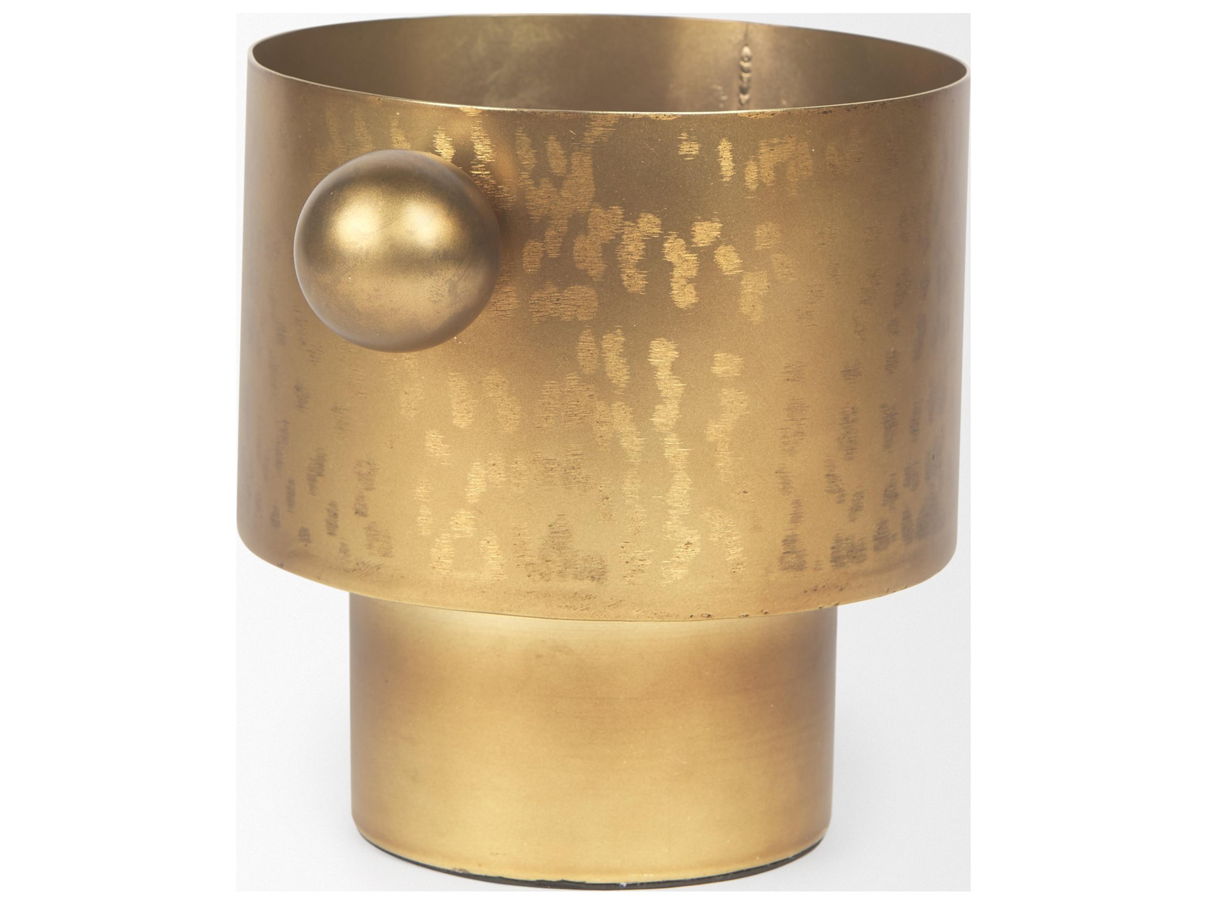 Mercana Juno 6.5H Medium Gold Iron Medium Vase