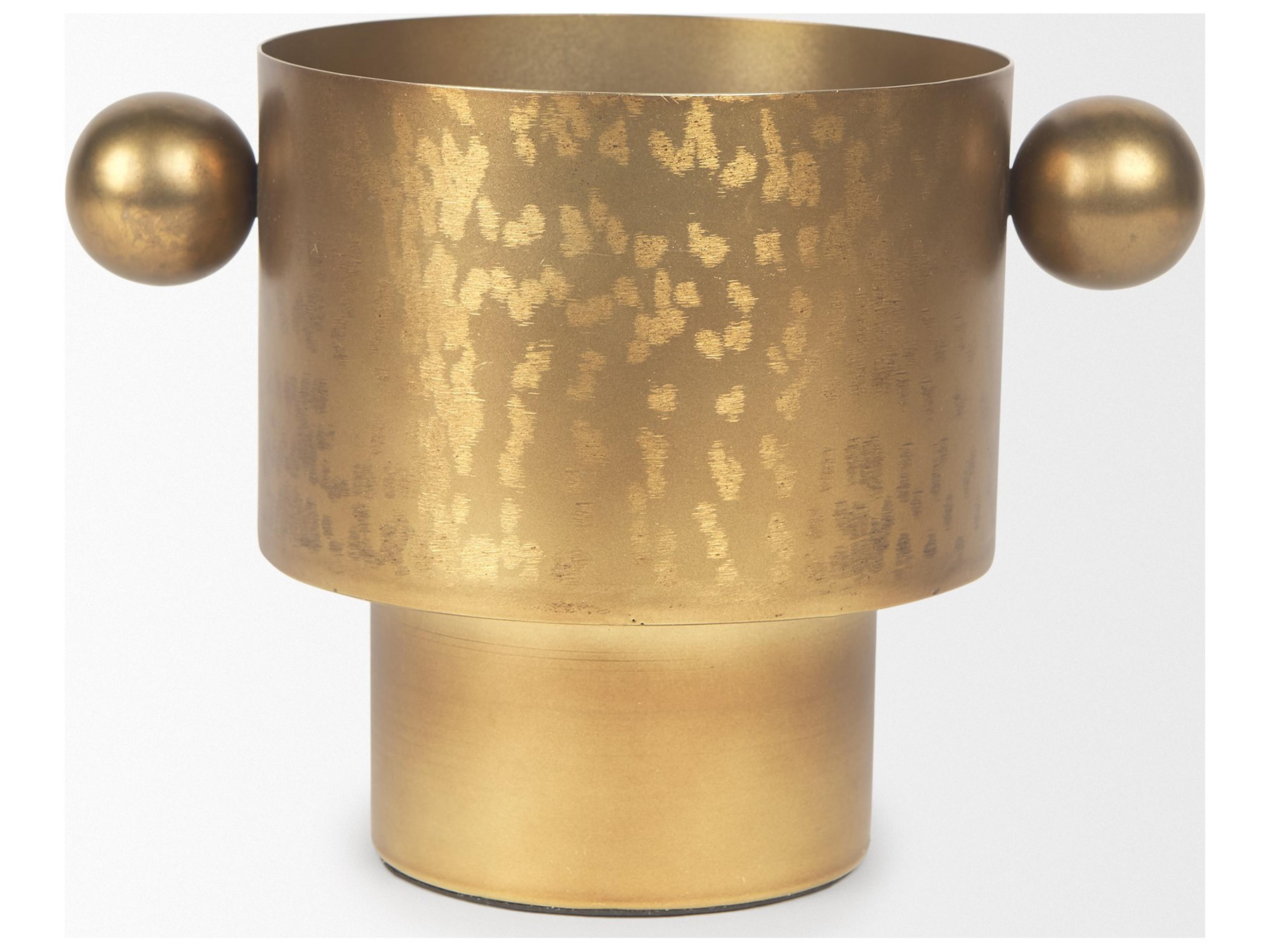 Mercana Juno 6.5H Medium Gold Iron Medium Vase