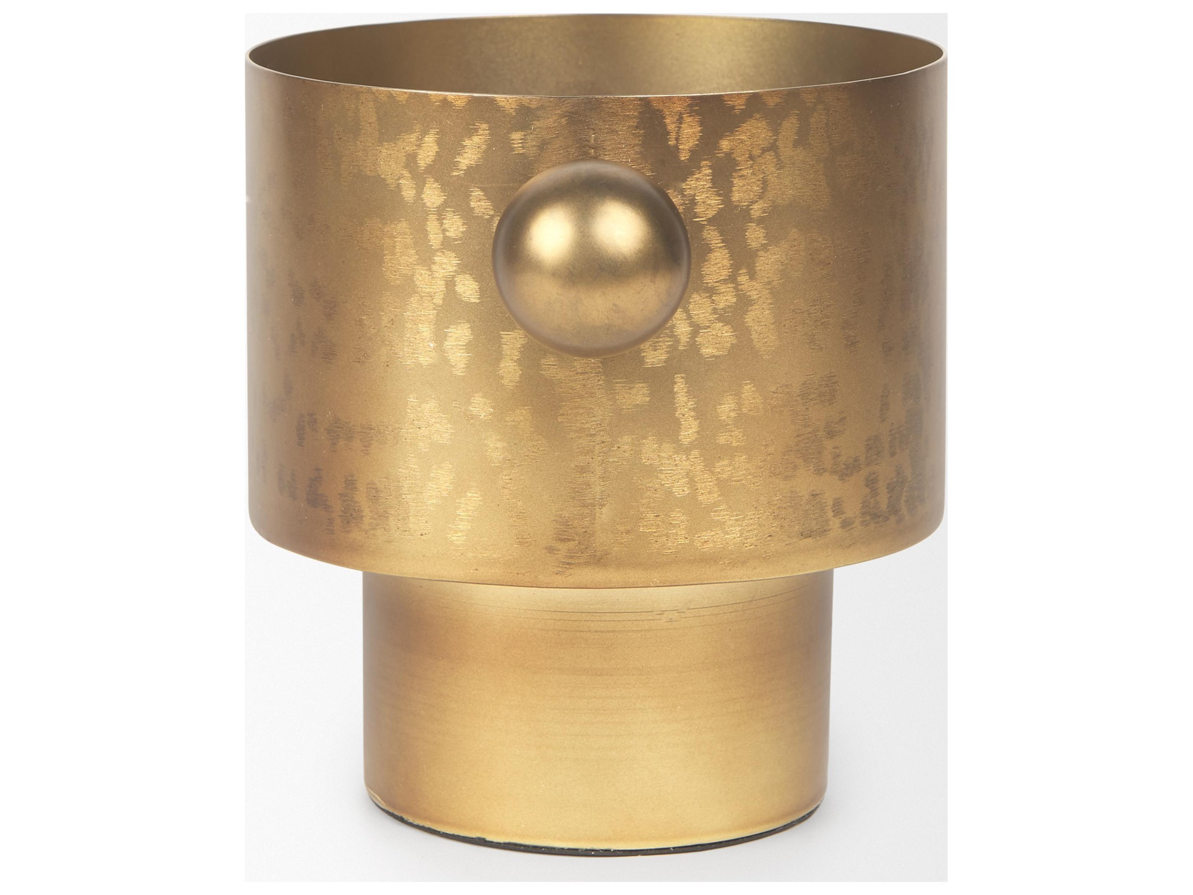 Mercana Juno 6.5H Medium Gold Iron Medium Vase