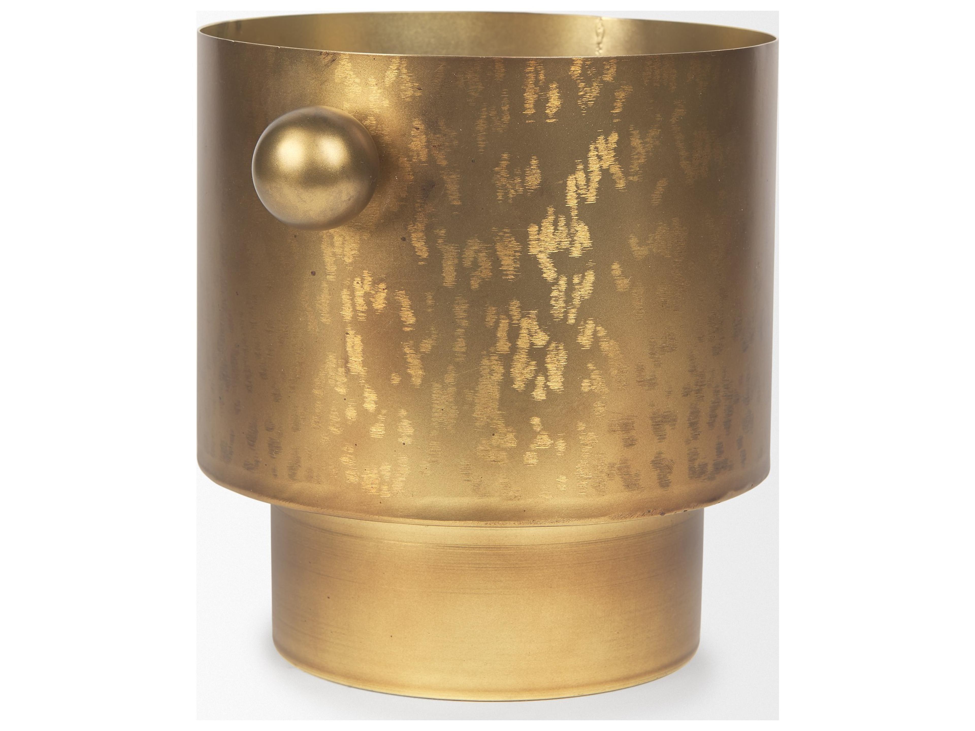 Mercana Juno 8.5H Large Gold Iron Vase