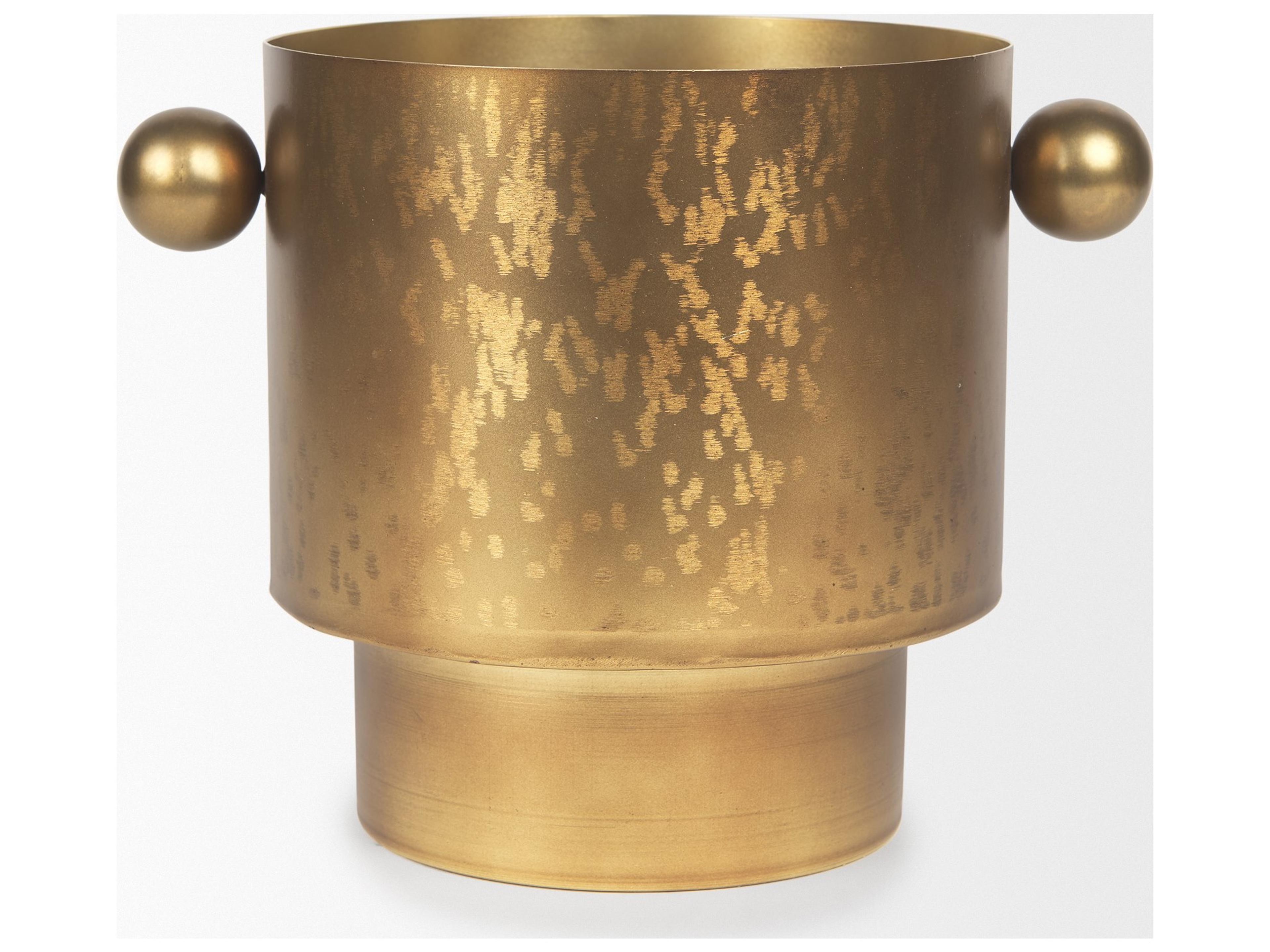 Mercana Juno 8.5H Large Gold Iron Vase