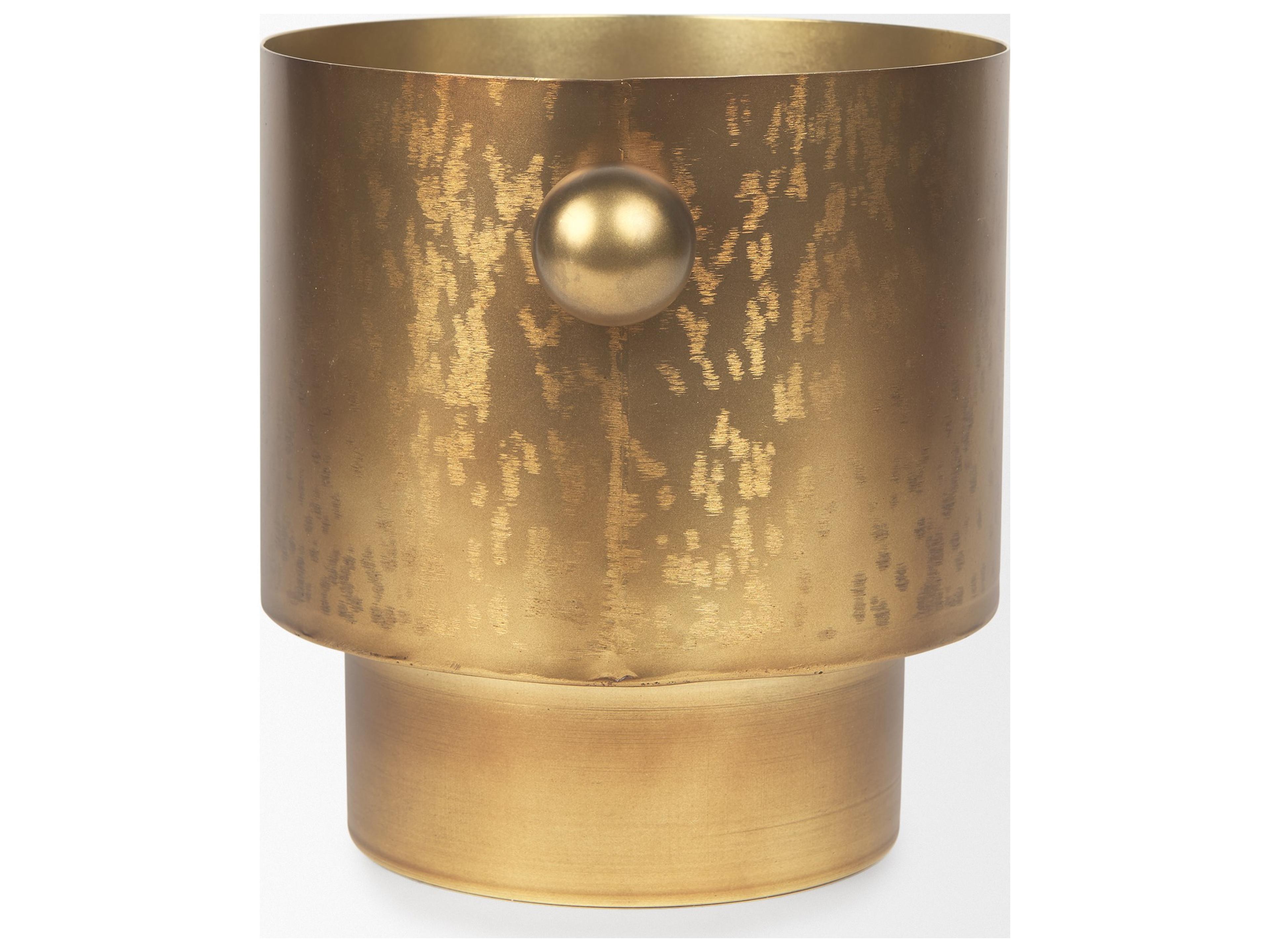 Mercana Juno 8.5H Large Gold Iron Vase