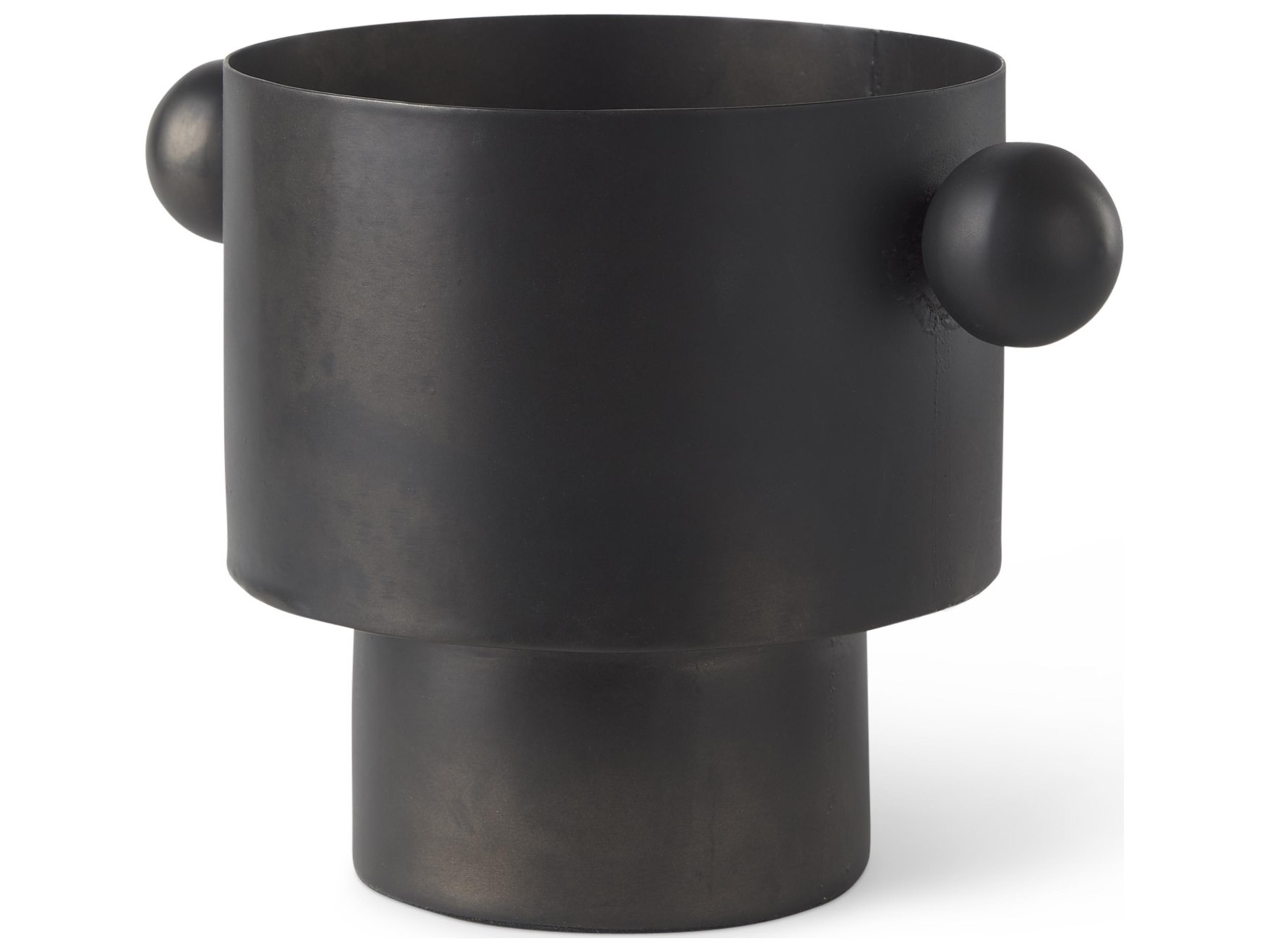 Juno 6.5H Medium Black Iron Vase