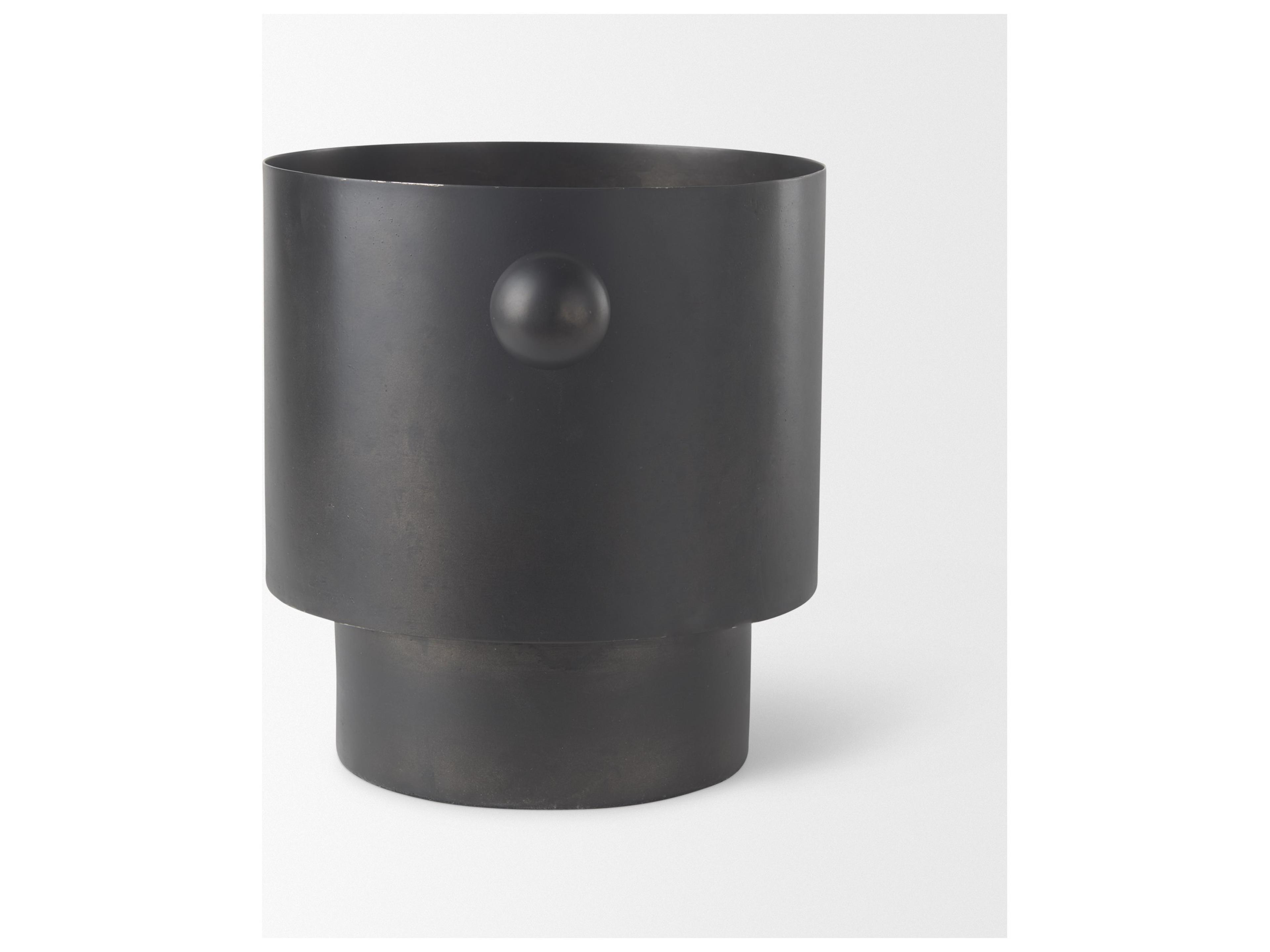 Mercana Juno 8.5H Large Black Iron Vase