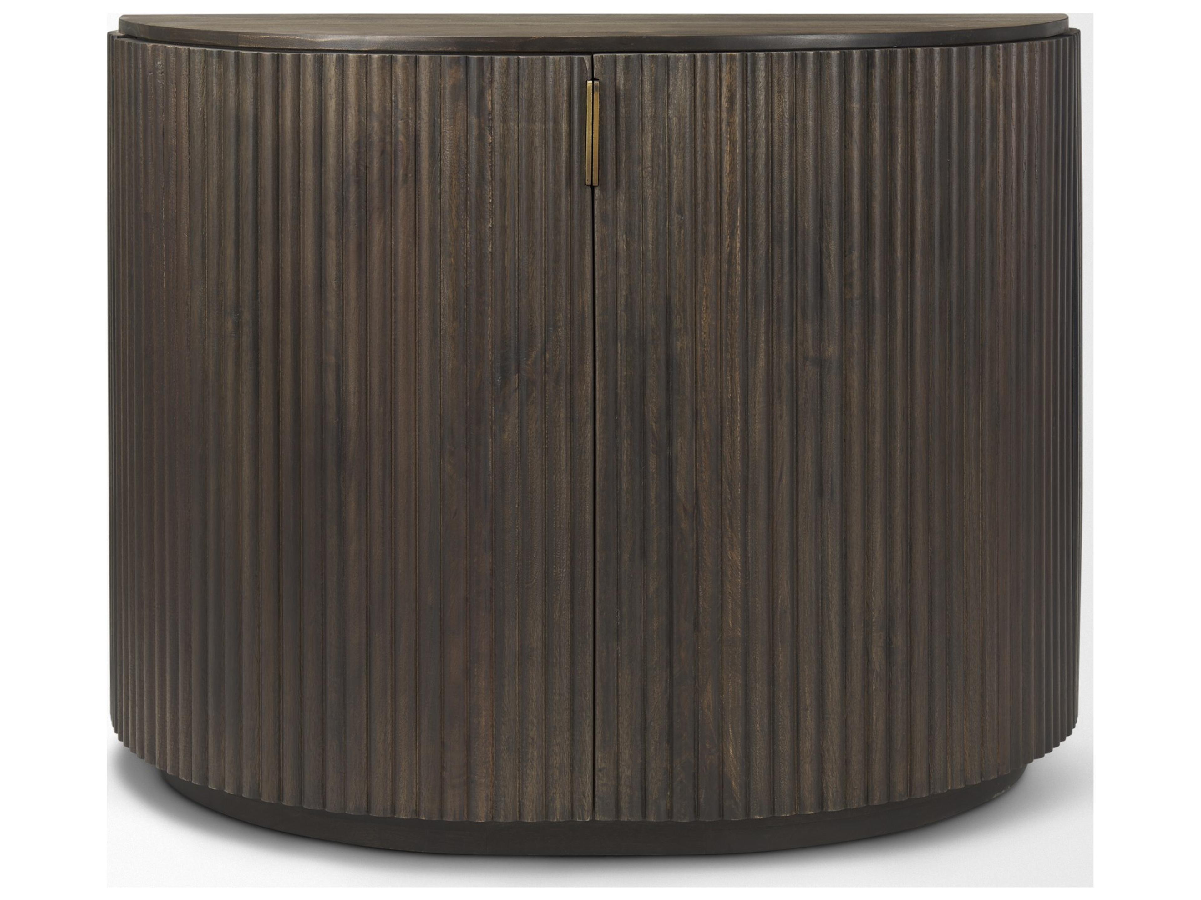 Mercana Terra Fluted Dark Brown 2-Door Accent Cabinet