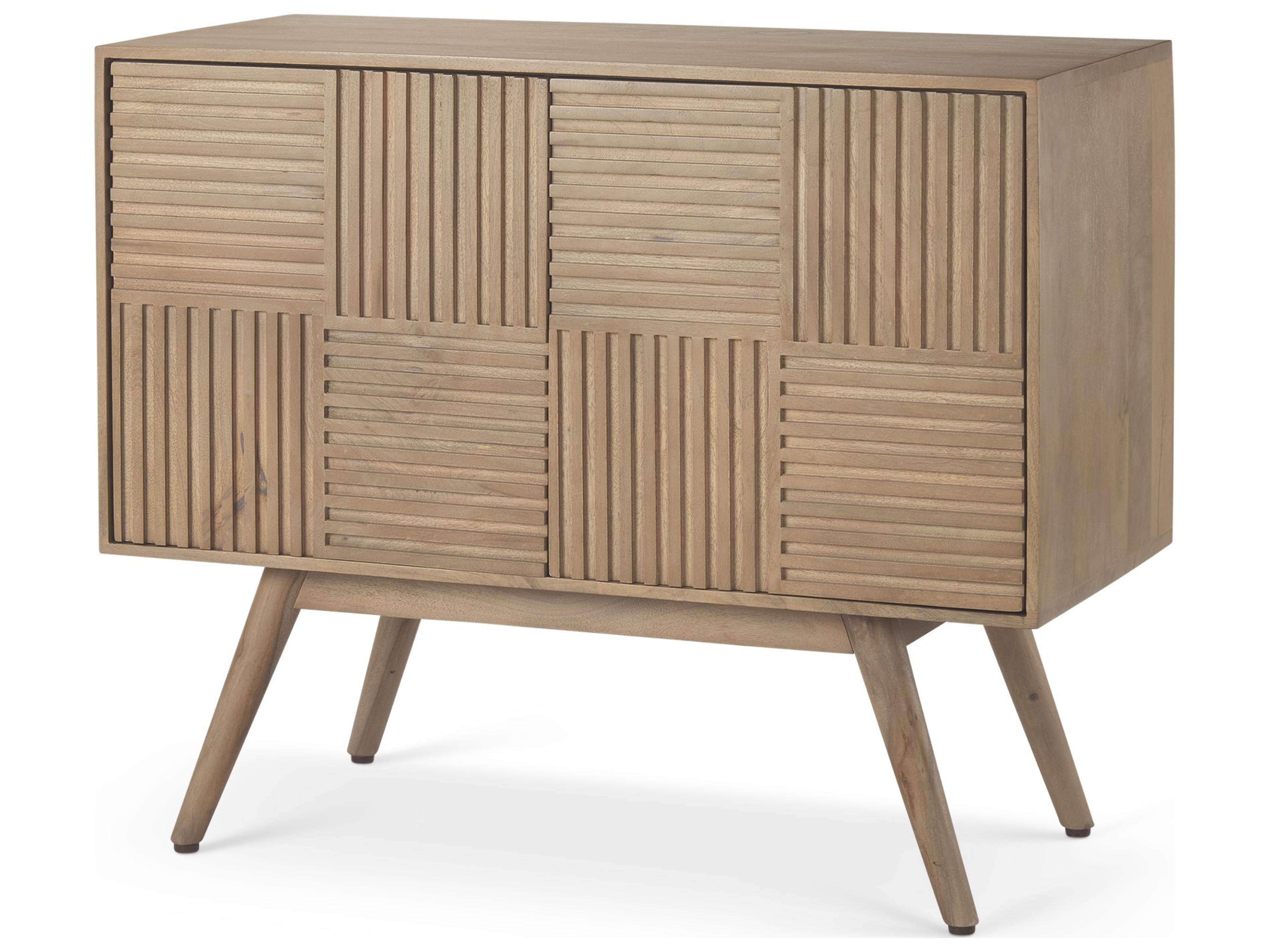 Sable 37.0L x 17.0W x 30.5H Light Brown Wood Accent Cabinet