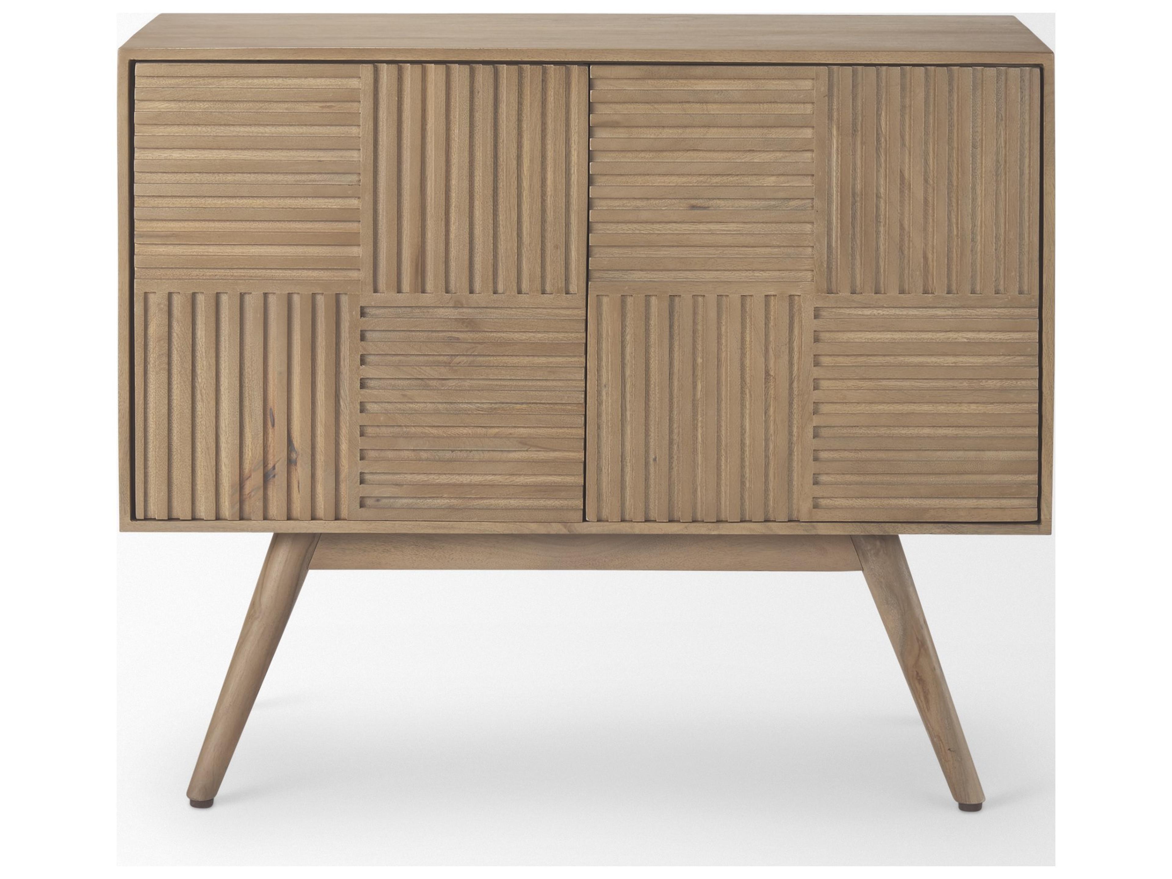 Mercana Sable 37.0L x 17.0W x 30.5H Light Brown Wood Accent Cabinet