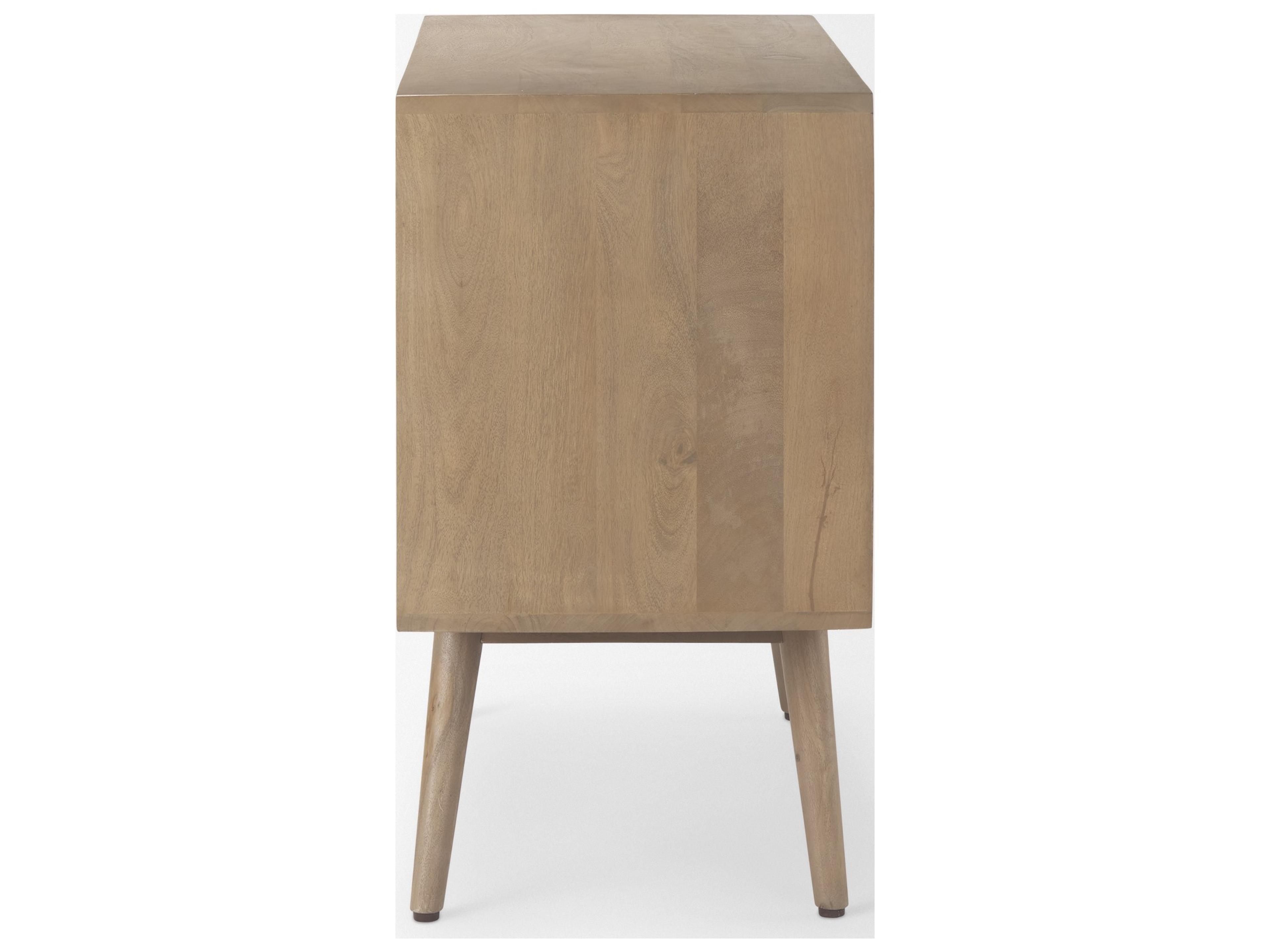 Mercana Sable 37.0L x 17.0W x 30.5H Light Brown Wood Accent Cabinet