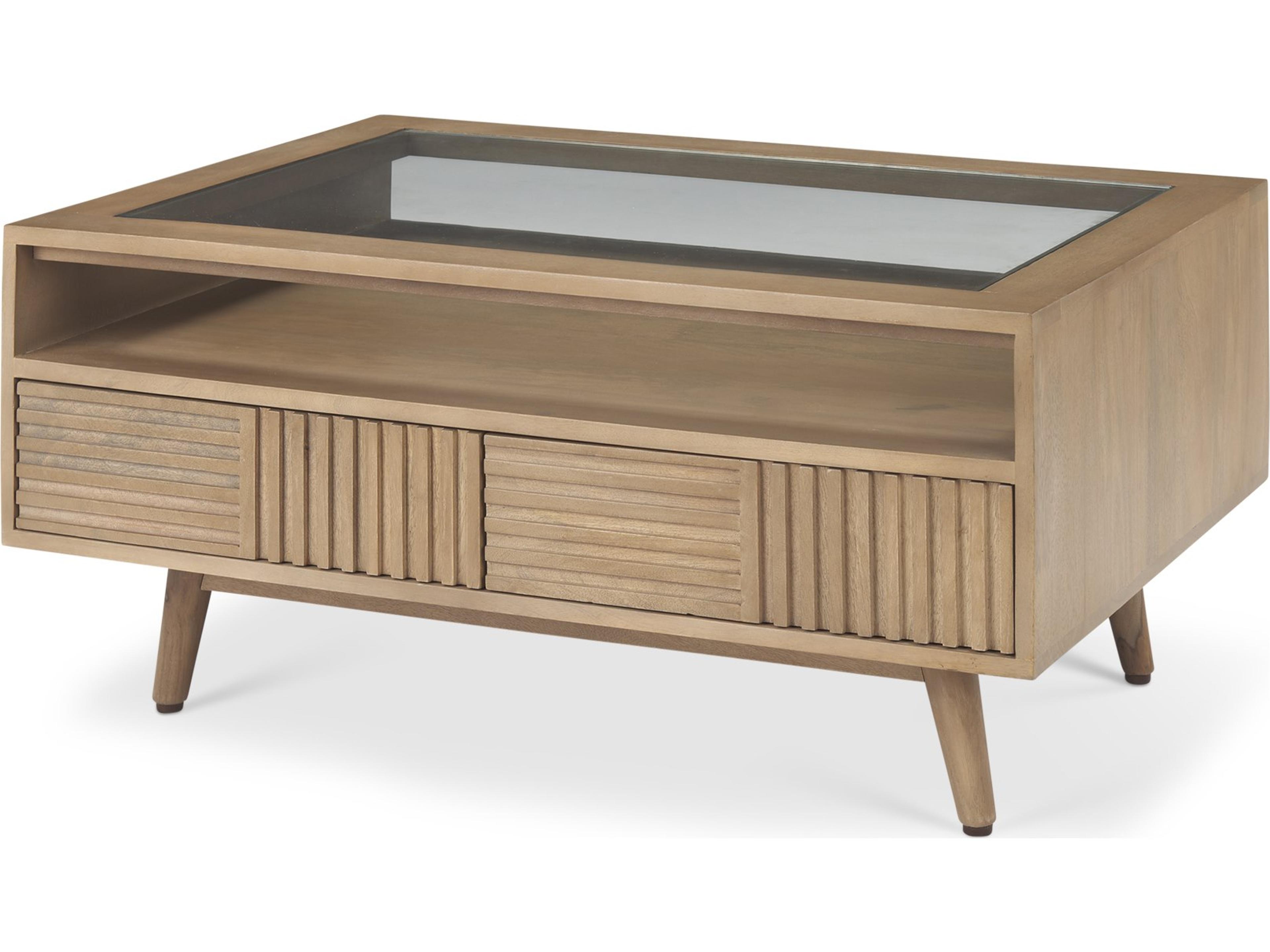 Sable  38.0L x 27.0W x 18.0H Light Brown Wood Coffee Table