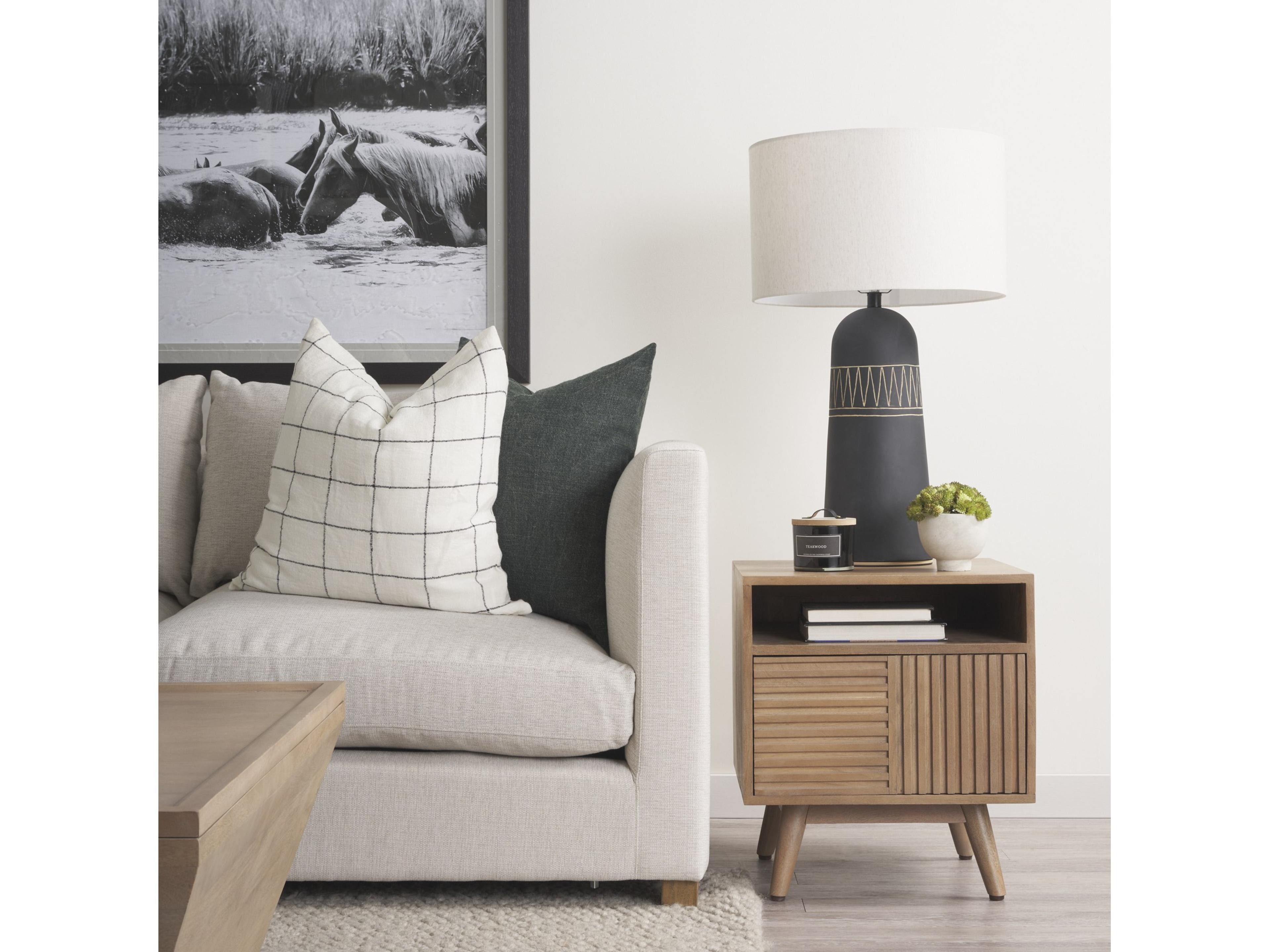 Mercana Sable  19.0L x 19.0W x 21.5H Light Brown Wood Side Table