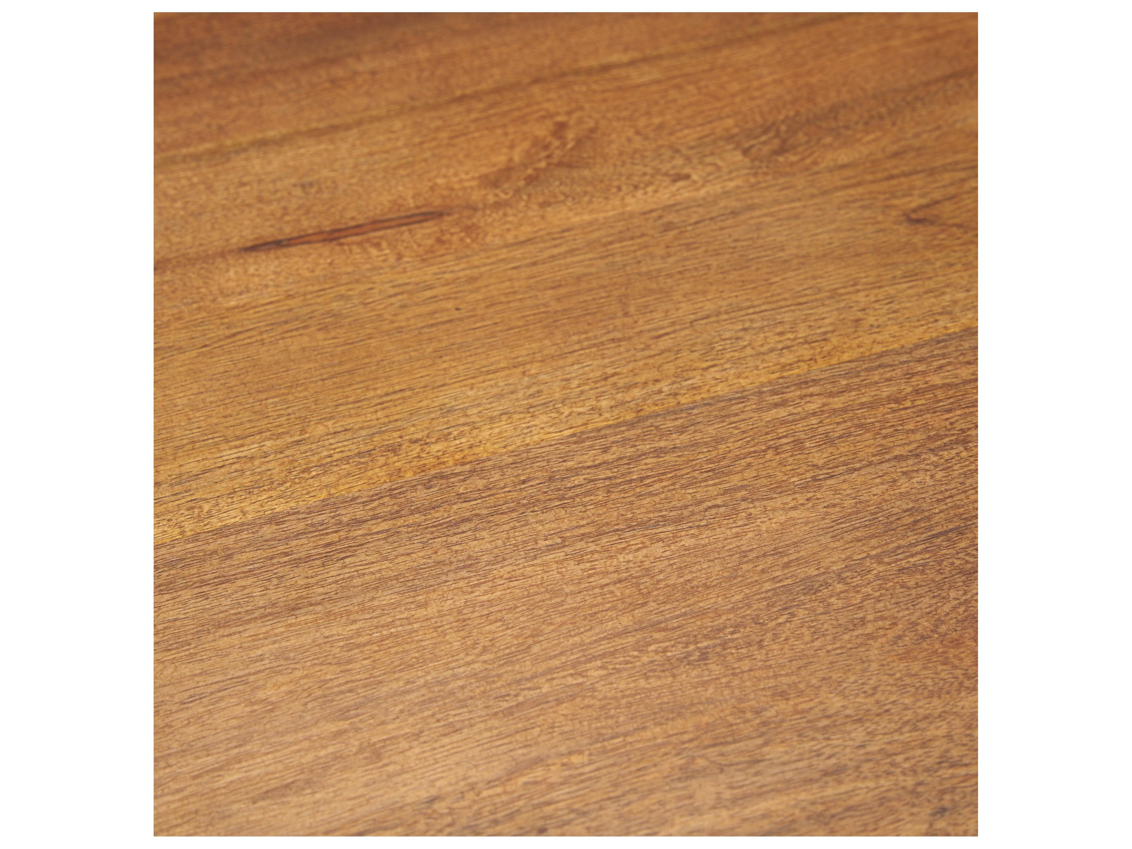 Mercana Mitchell Black Metal Pedestal Base with Brown Wood Top Dining Table 63.0L x 63.0W x 30.0H