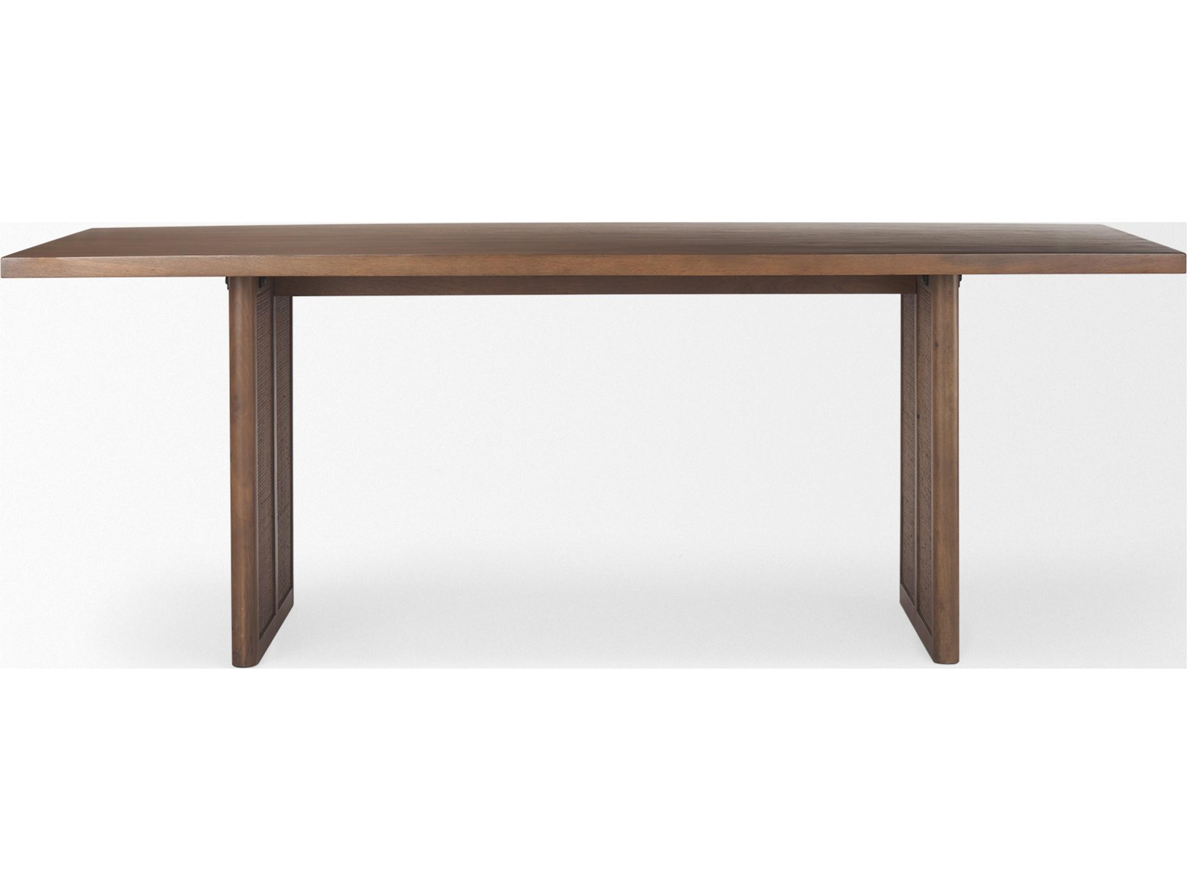 Mercana Grier 84" Medium Brown Wood w/ Cane Dining Table