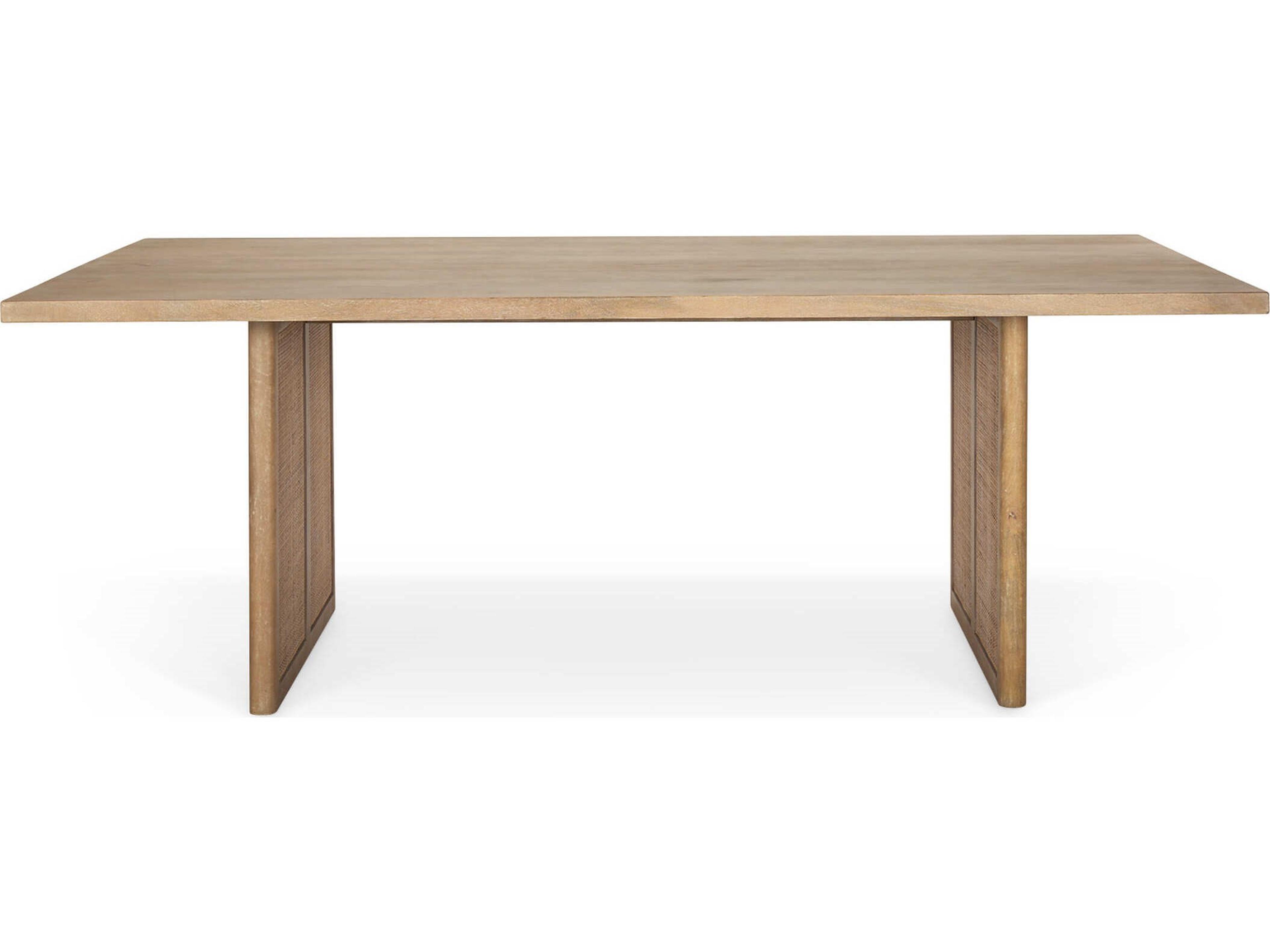 Mercana Grier 84" Light Brown Wood w/ Cane Dining Table