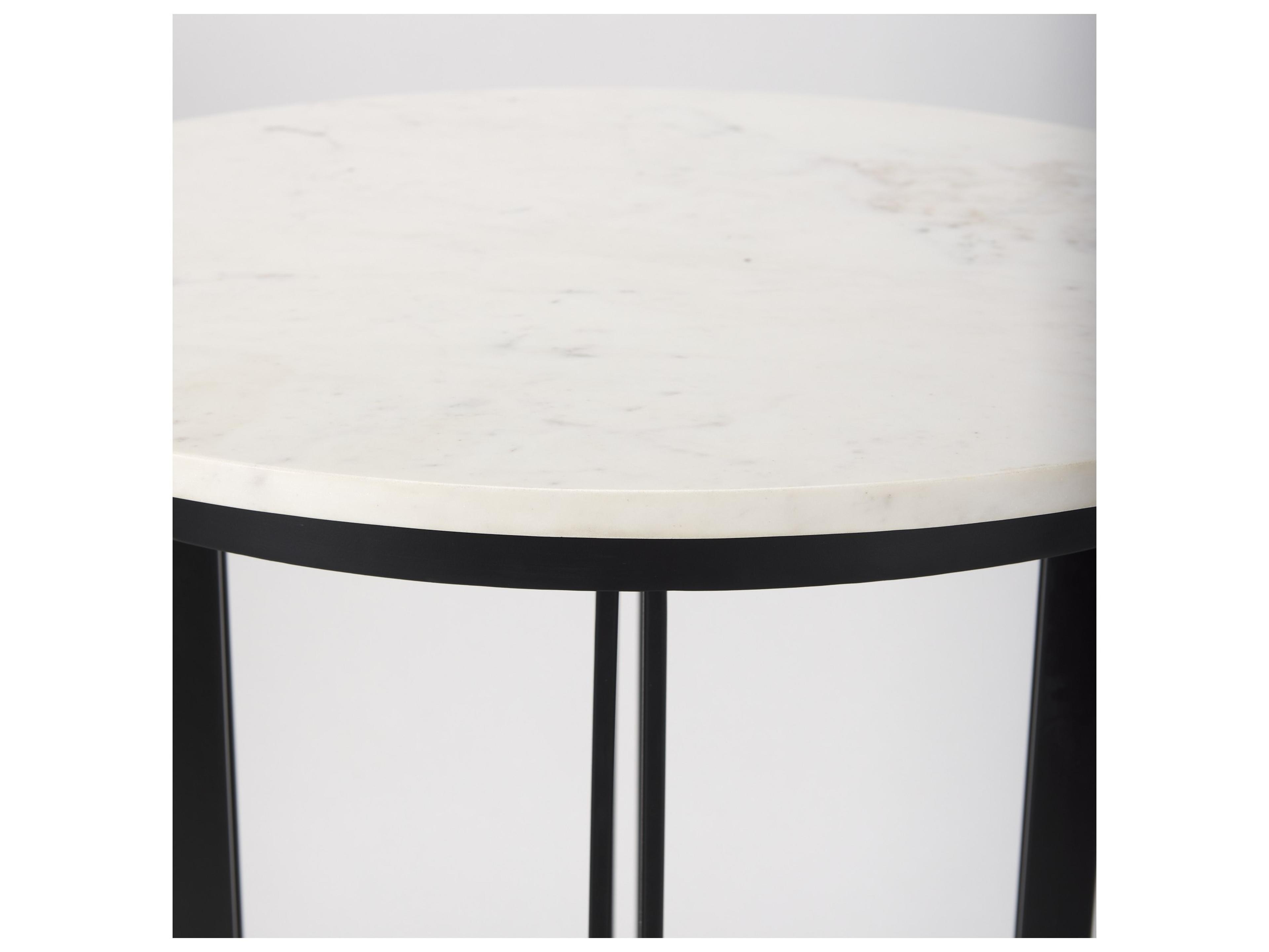 Mercana Tanner Marble & Matte Black Bistro Table