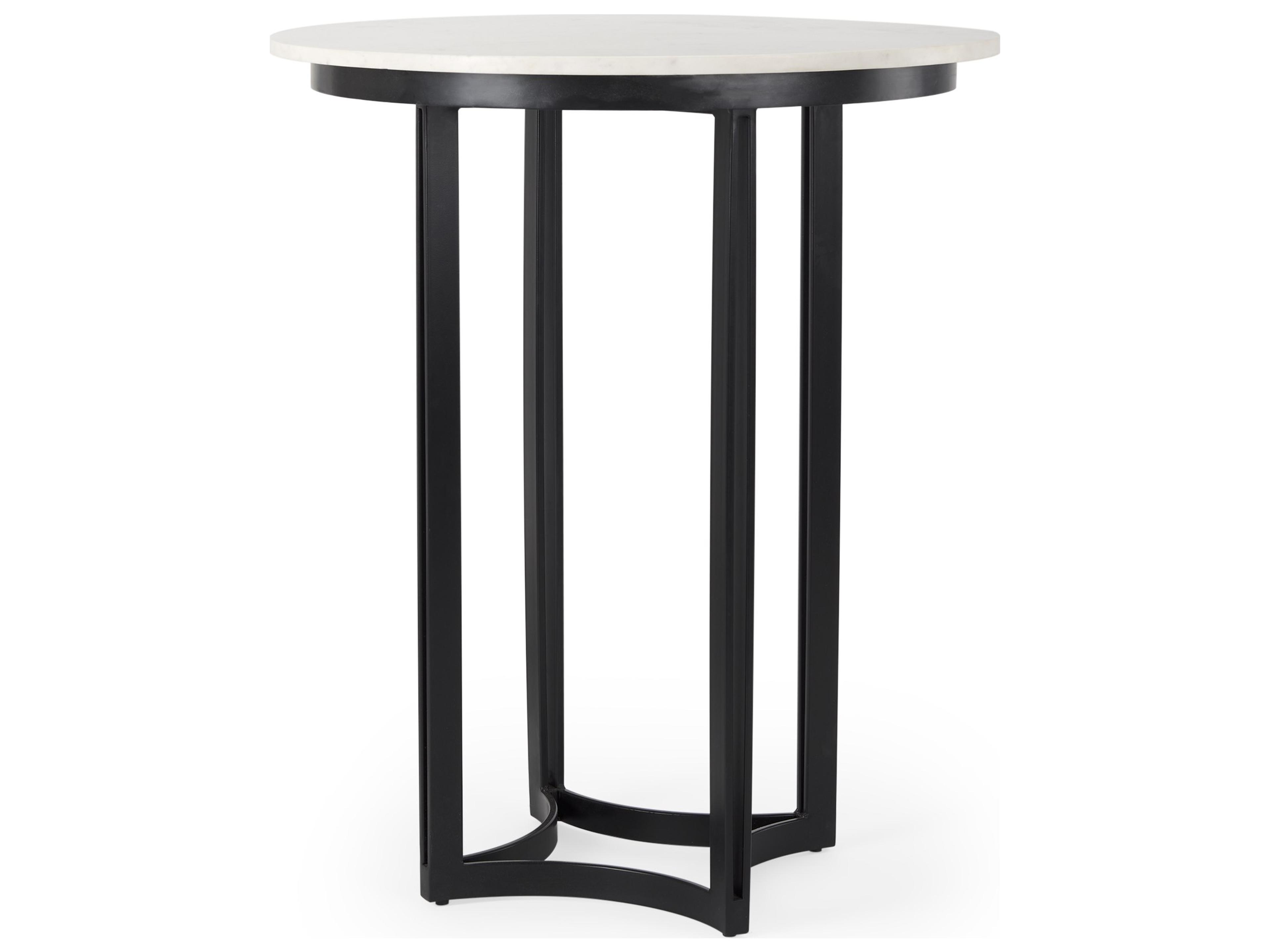 Tanner Marble & Matte Black Bistro Table