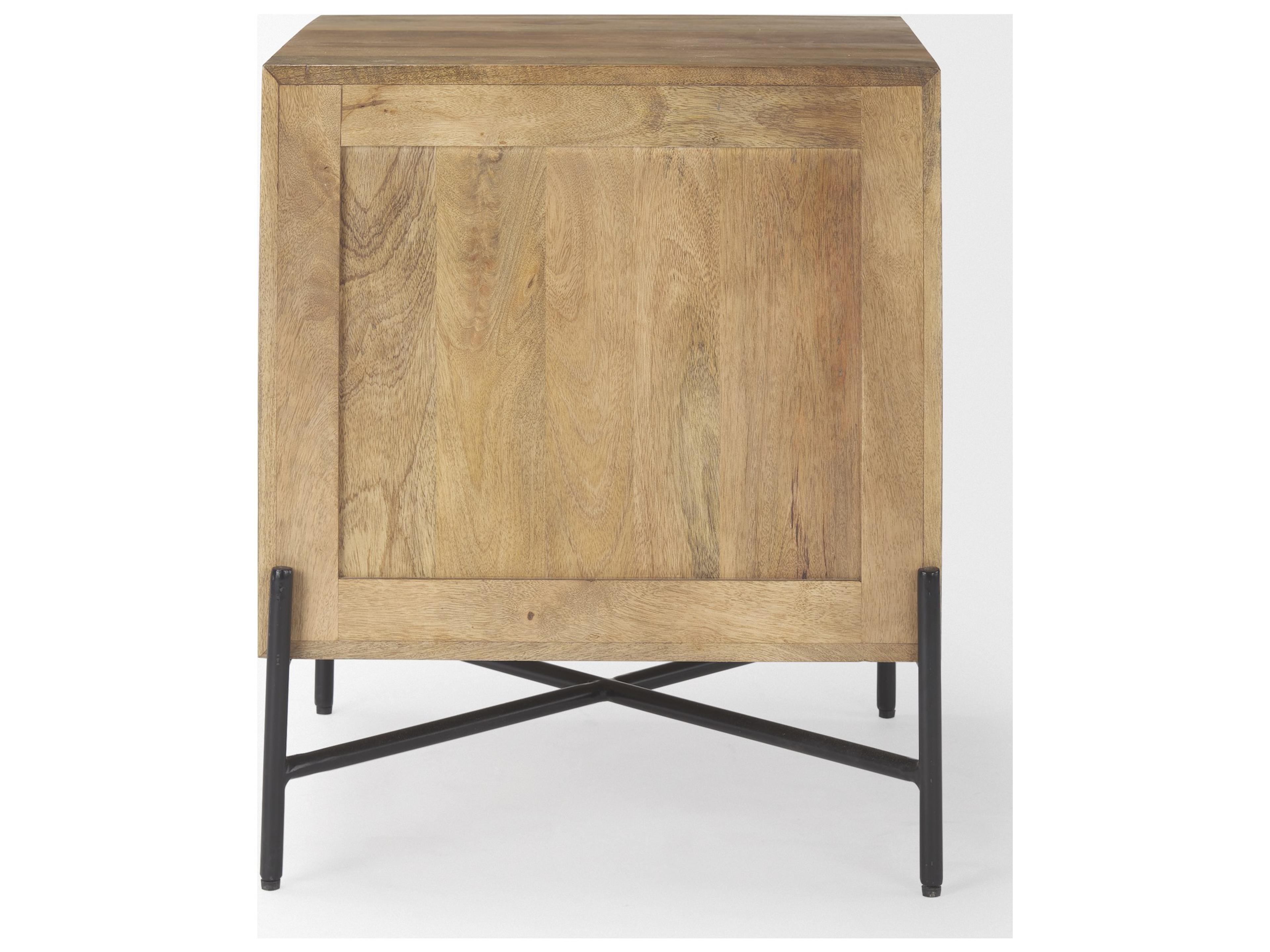 Mercana Cairo 22.0L x 22.0W x 26.0H Wood 2 Drawer Accent table