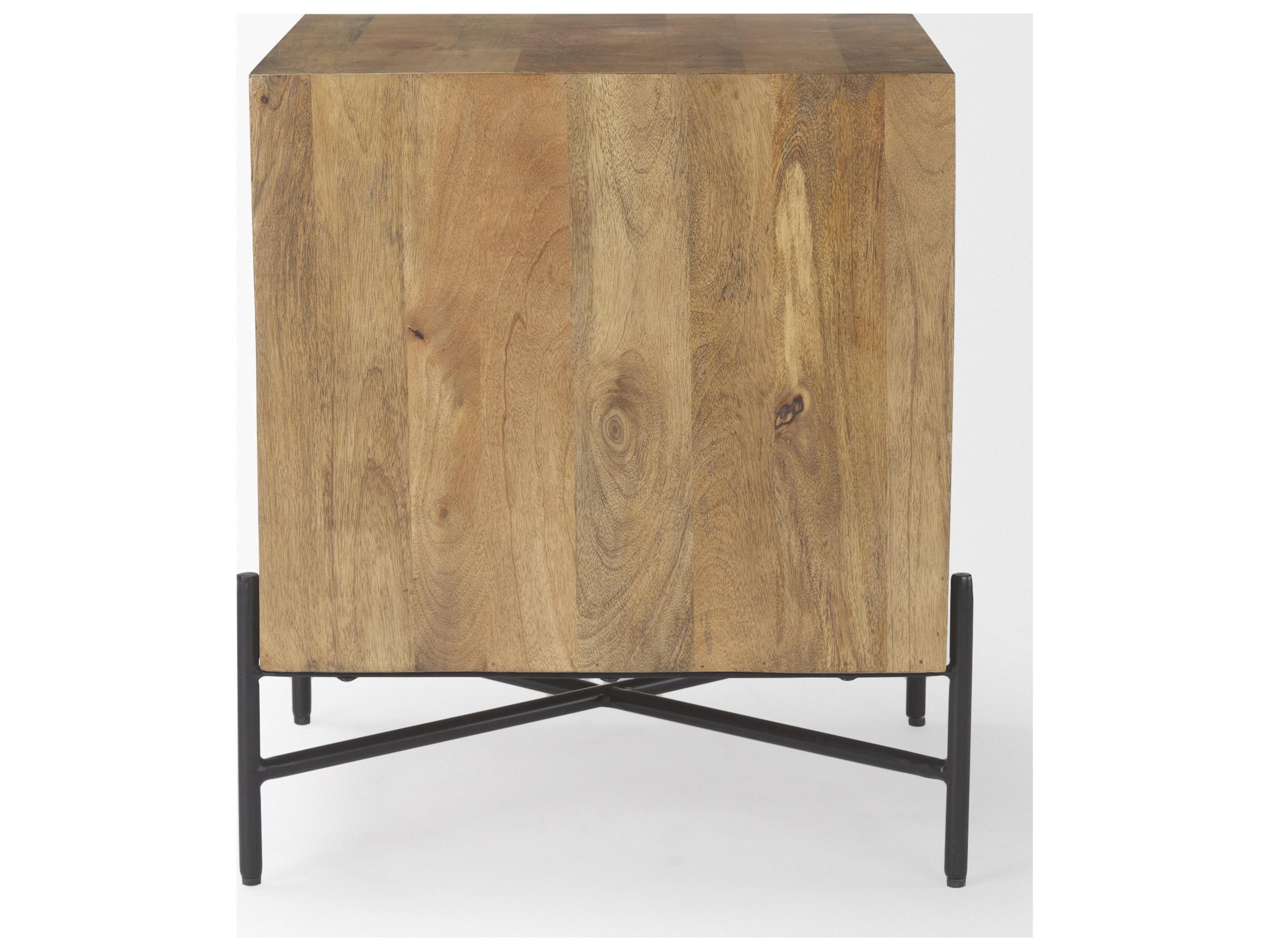 Mercana Cairo 22.0L x 22.0W x 26.0H Wood 2 Drawer Accent table