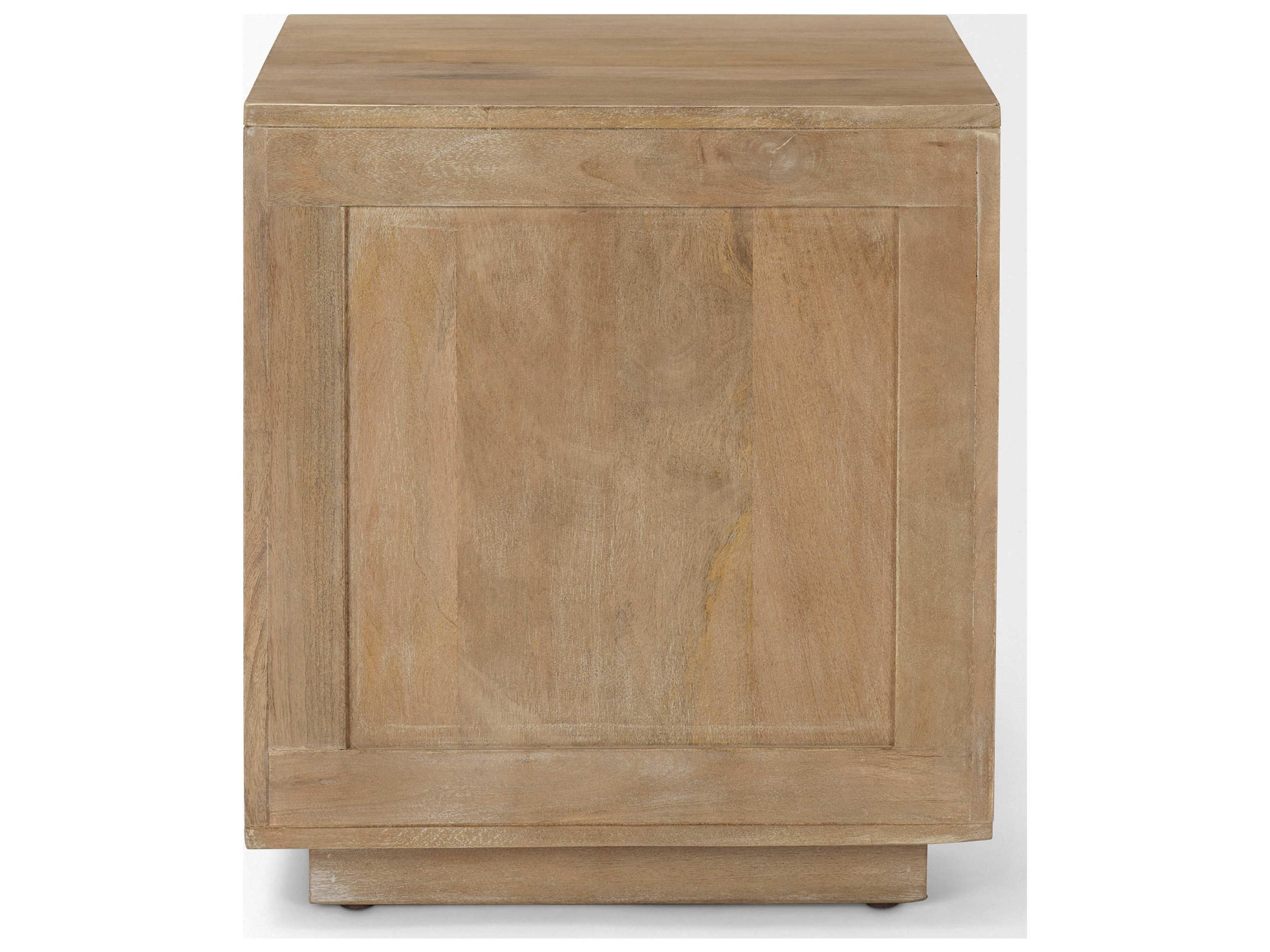 Mercana Grier Light Brown Wood w/ Cane End Table