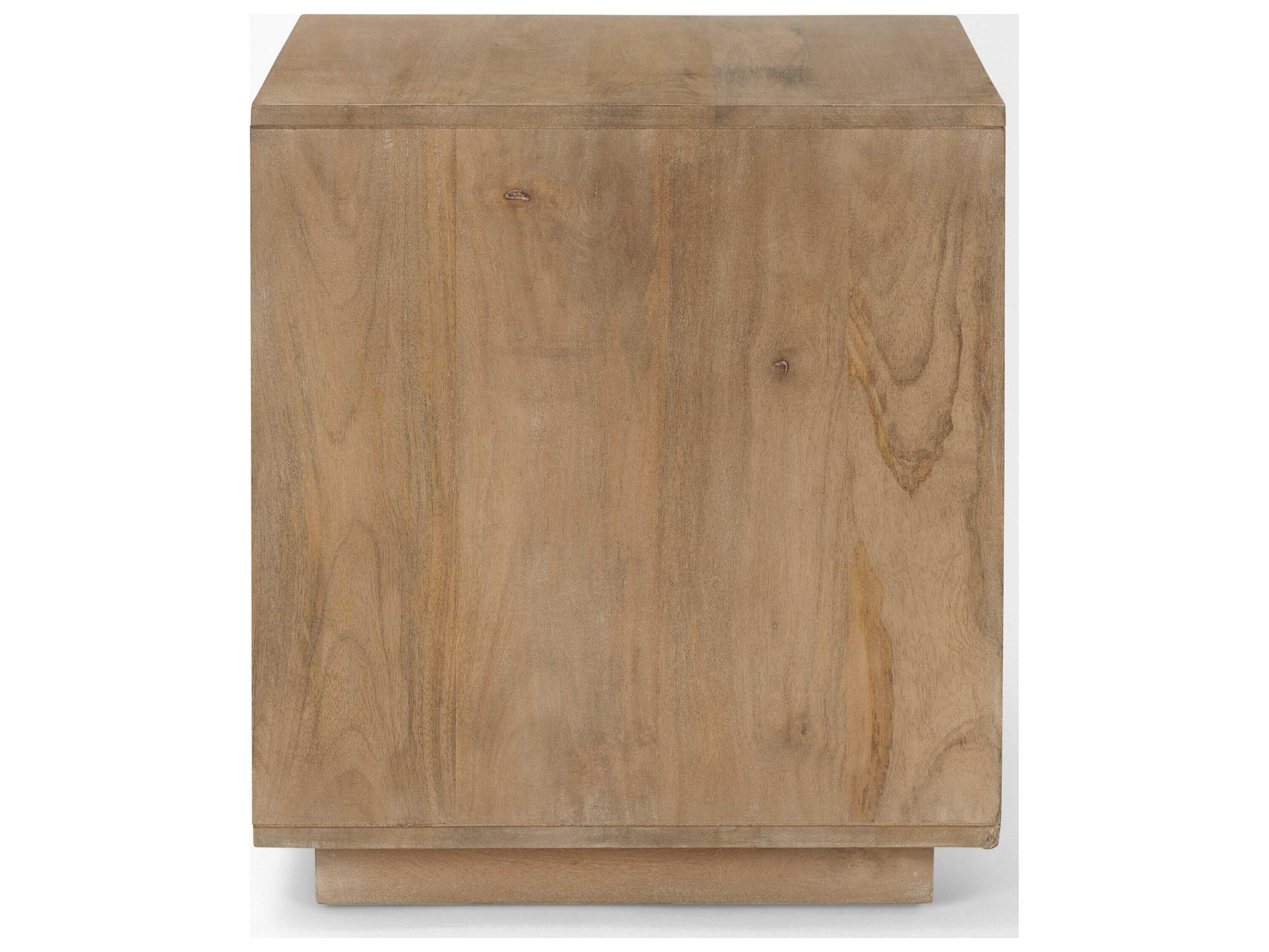 Mercana Grier Light Brown Wood w/ Cane End Table