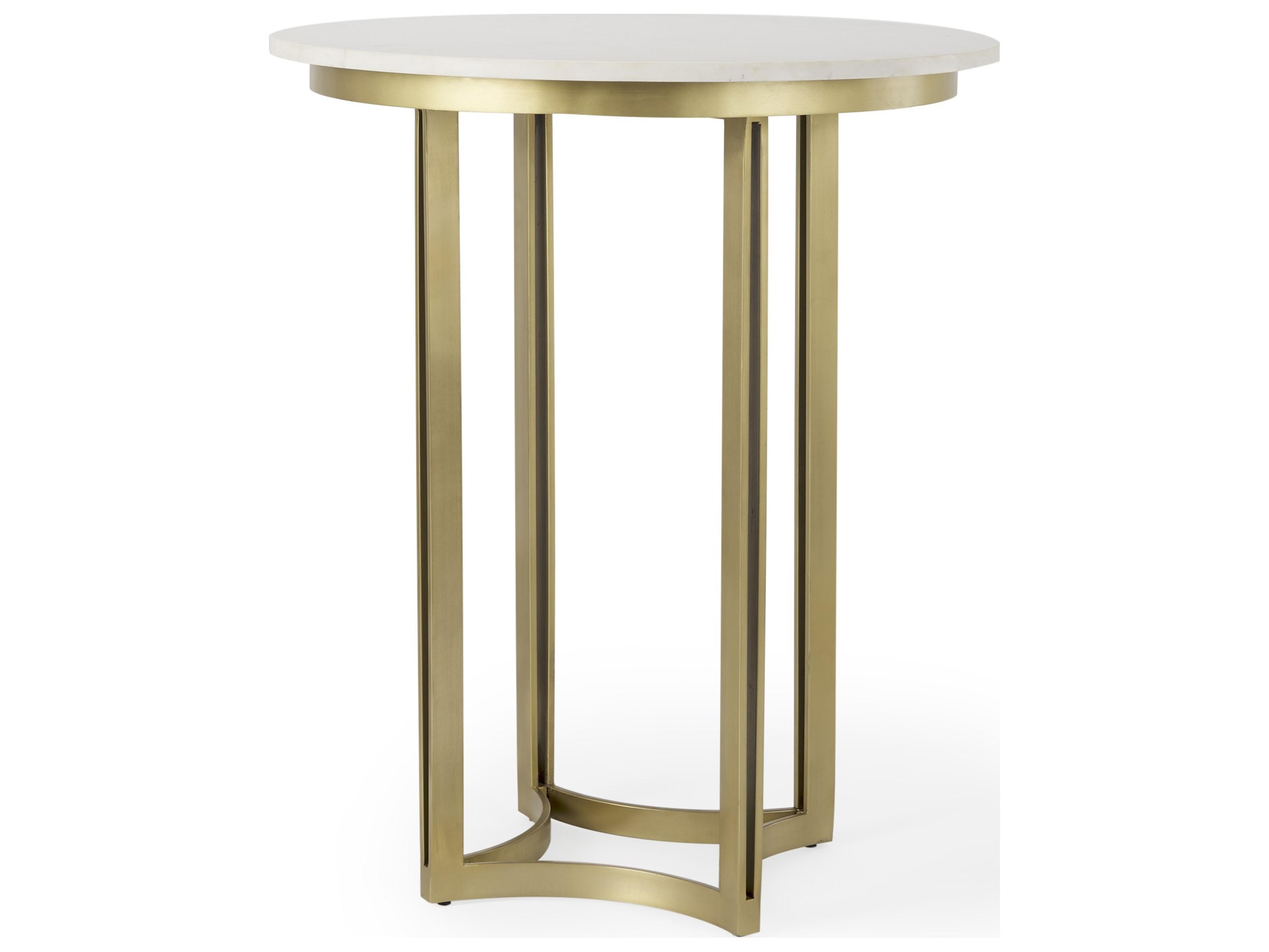 Tanner Marble & Gold Metal Bistro Table