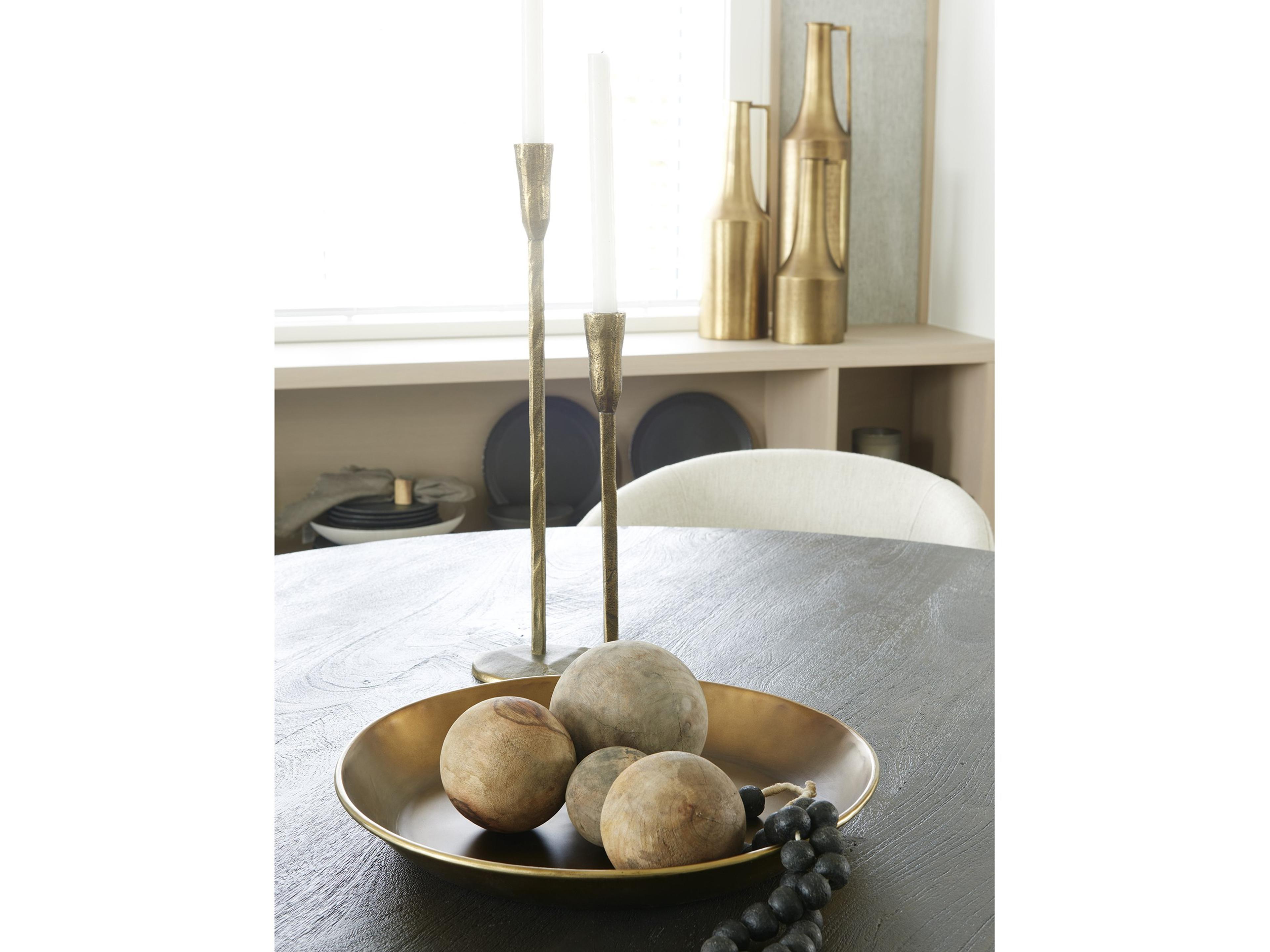 Mercana Eagan 16.0L x 16.0W x 1.5H Brass Aluminium Tray Small