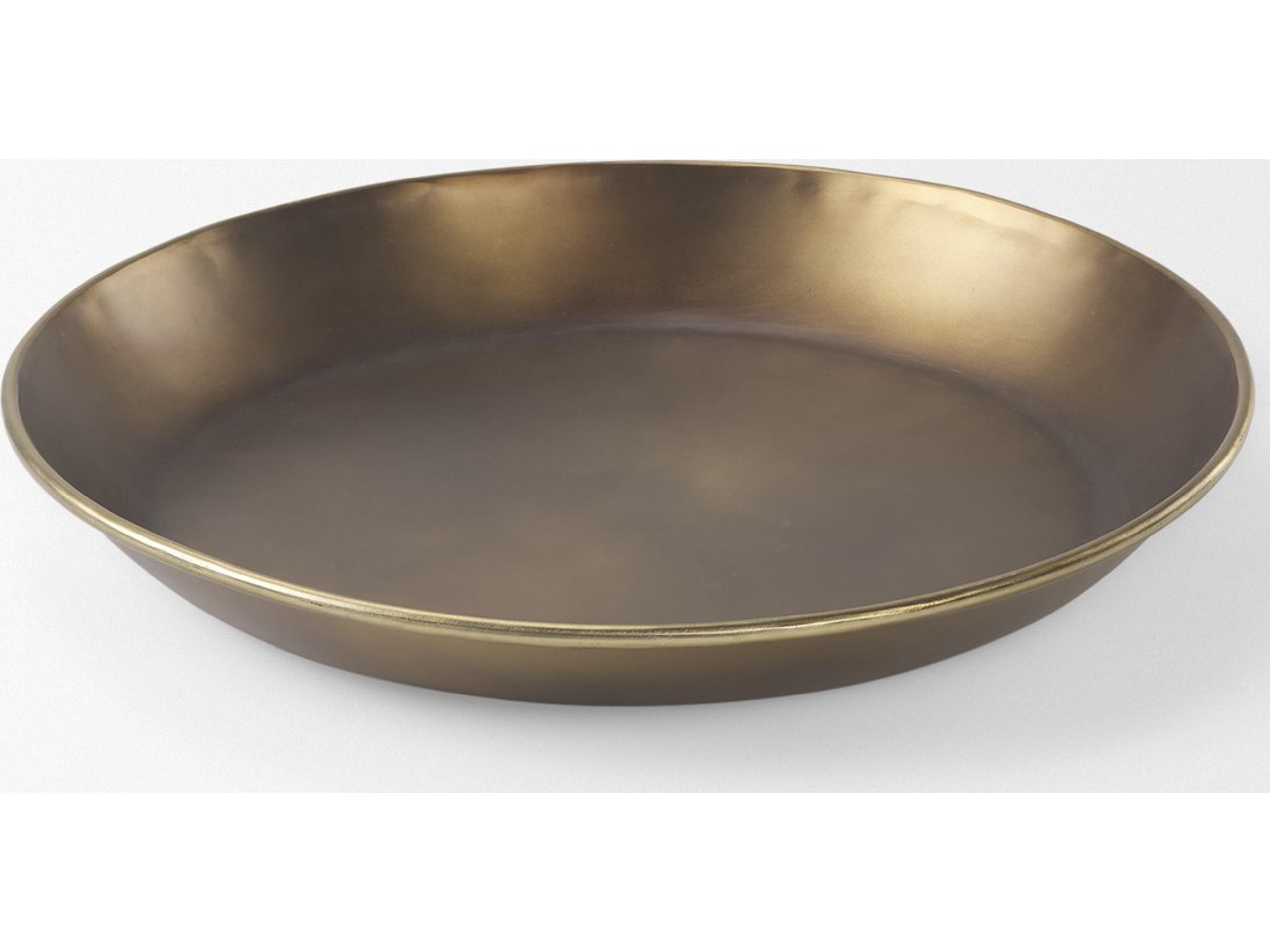 Mercana Eagan 16.0L x 16.0W x 1.5H Brass Aluminium Tray Small