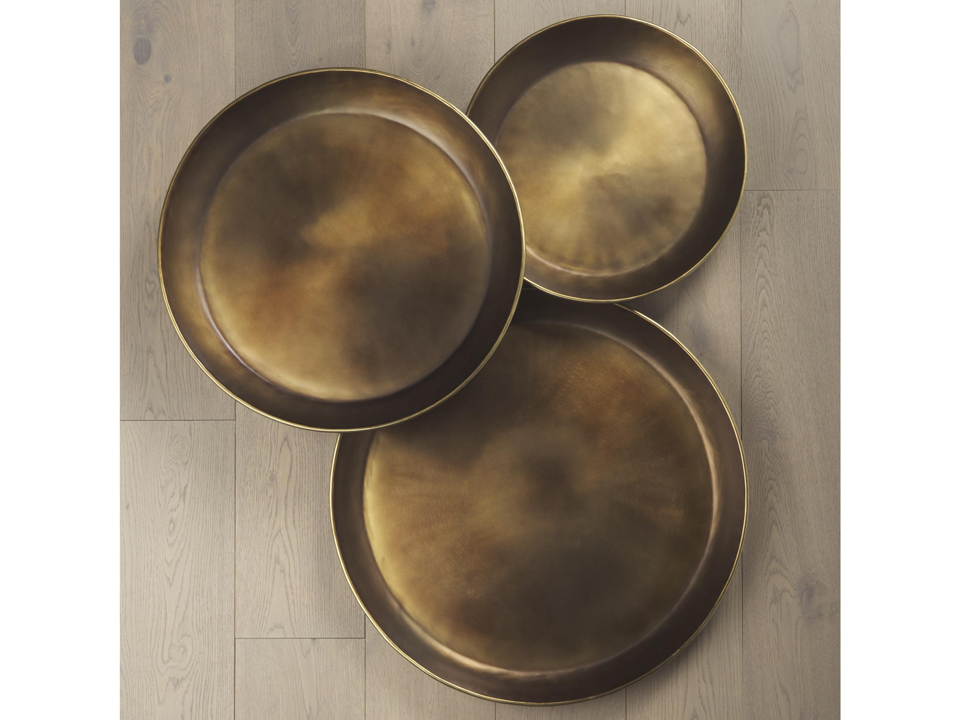 Mercana Eagan 20.0L x 20.0W x 1.8H Brass Aluminium Tray Medium