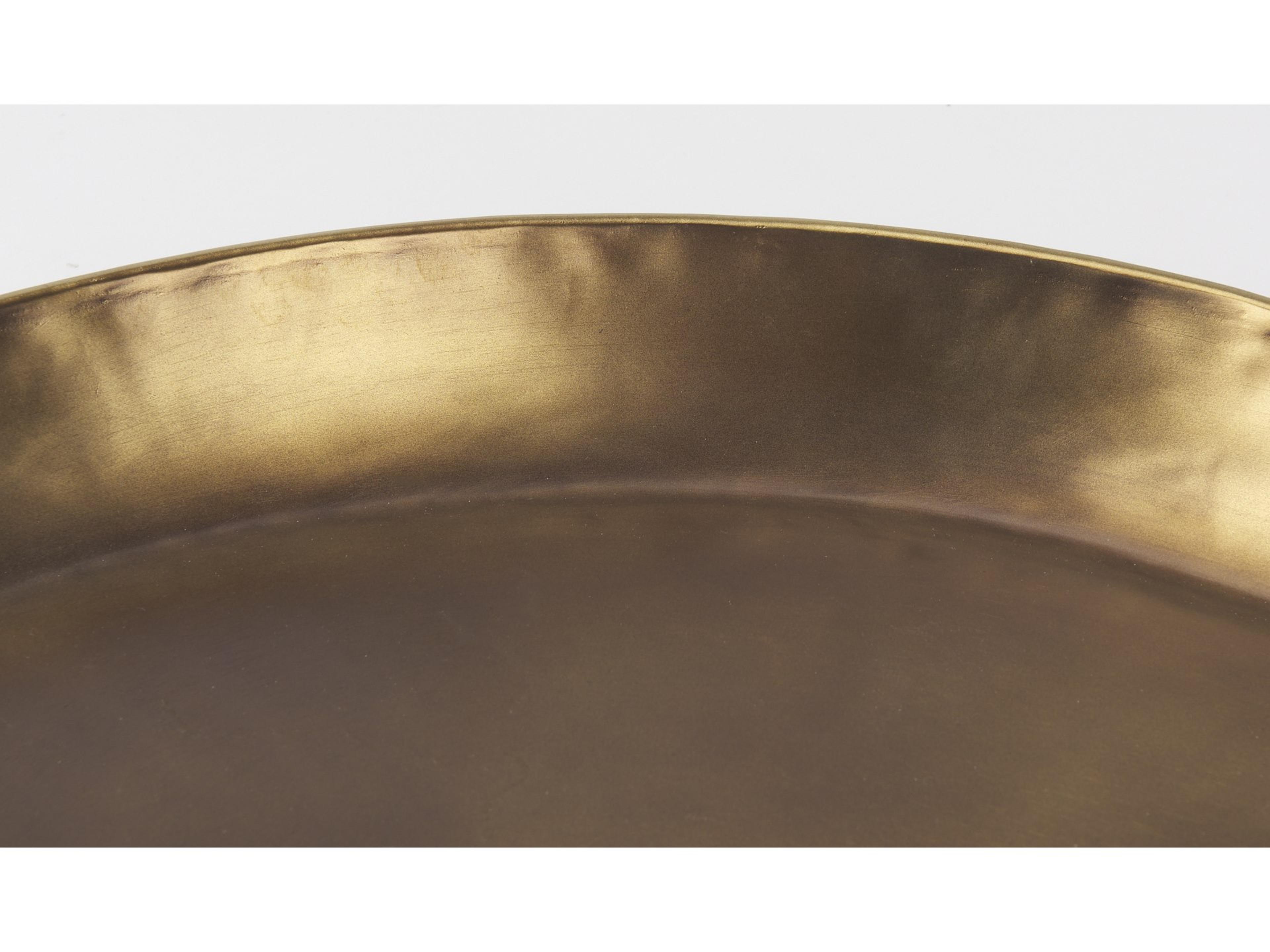 Mercana Eagan 24.0L x 24.0W x 2.0H Brass Aluminium Tray Large