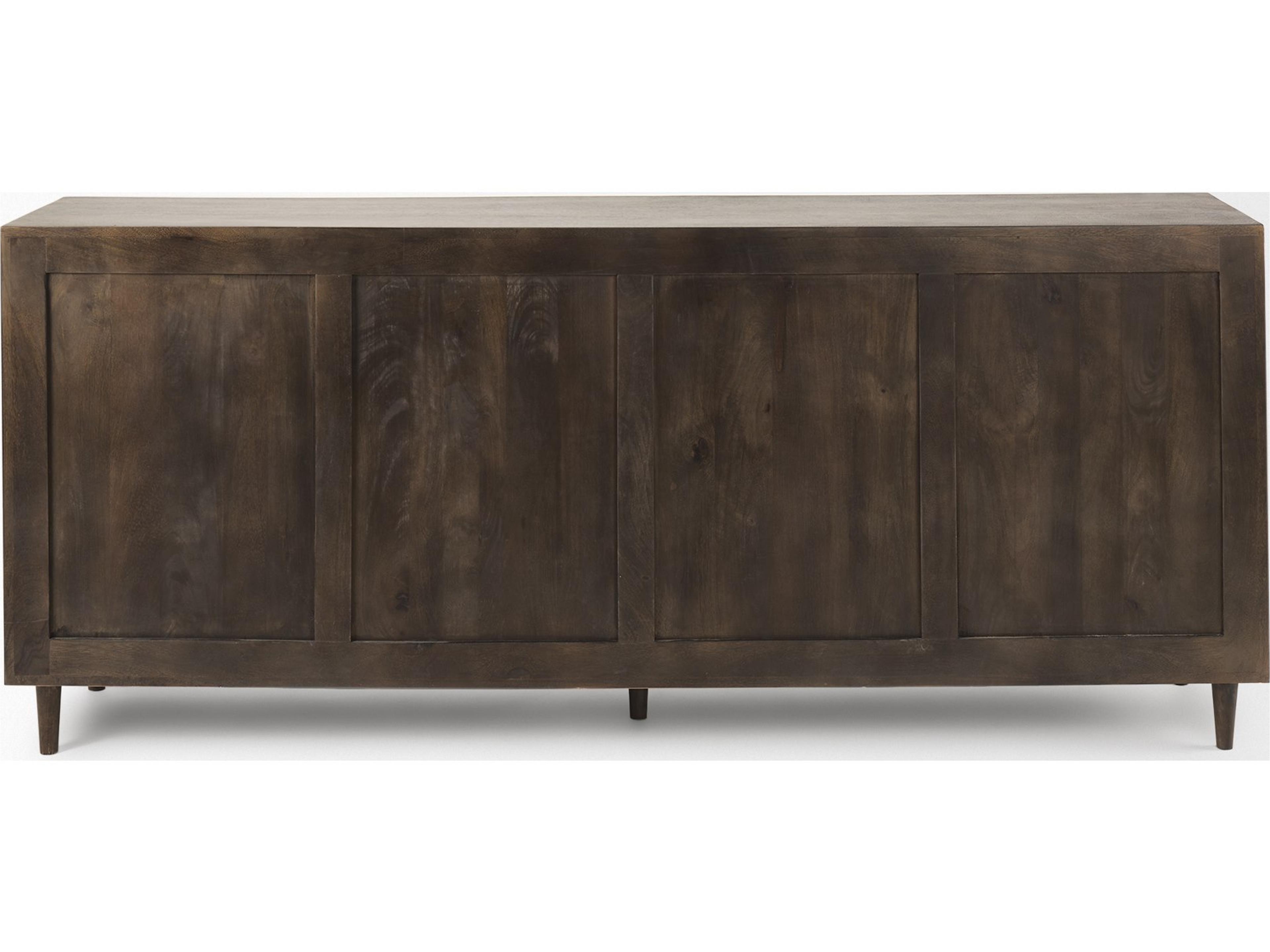 Mercana Tucker Dark Brown w/ Carved Arch Pattern 4 Door Sideboard
