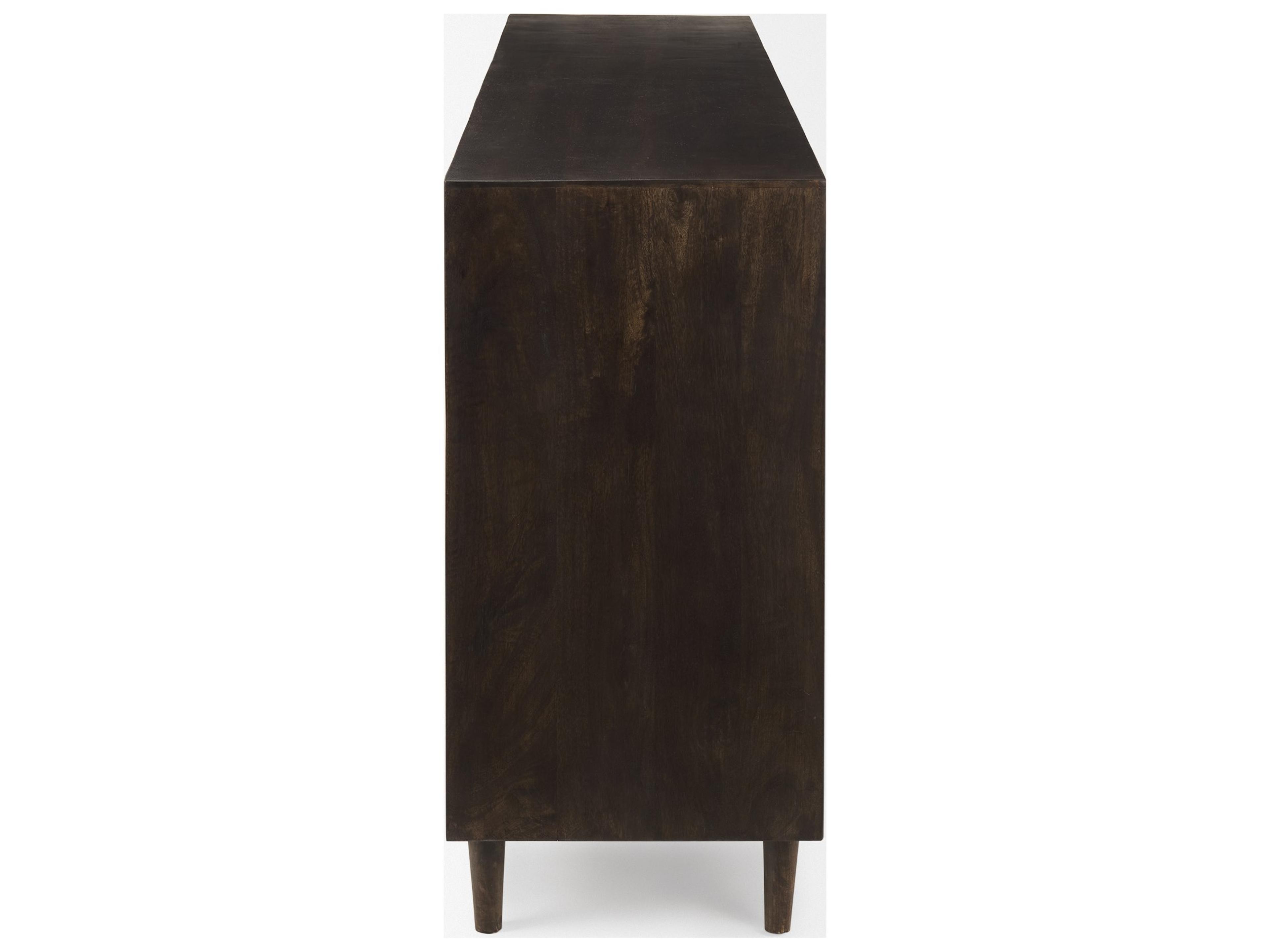 Mercana Tucker Dark Brown w/ Carved Arch Pattern 4 Door Sideboard