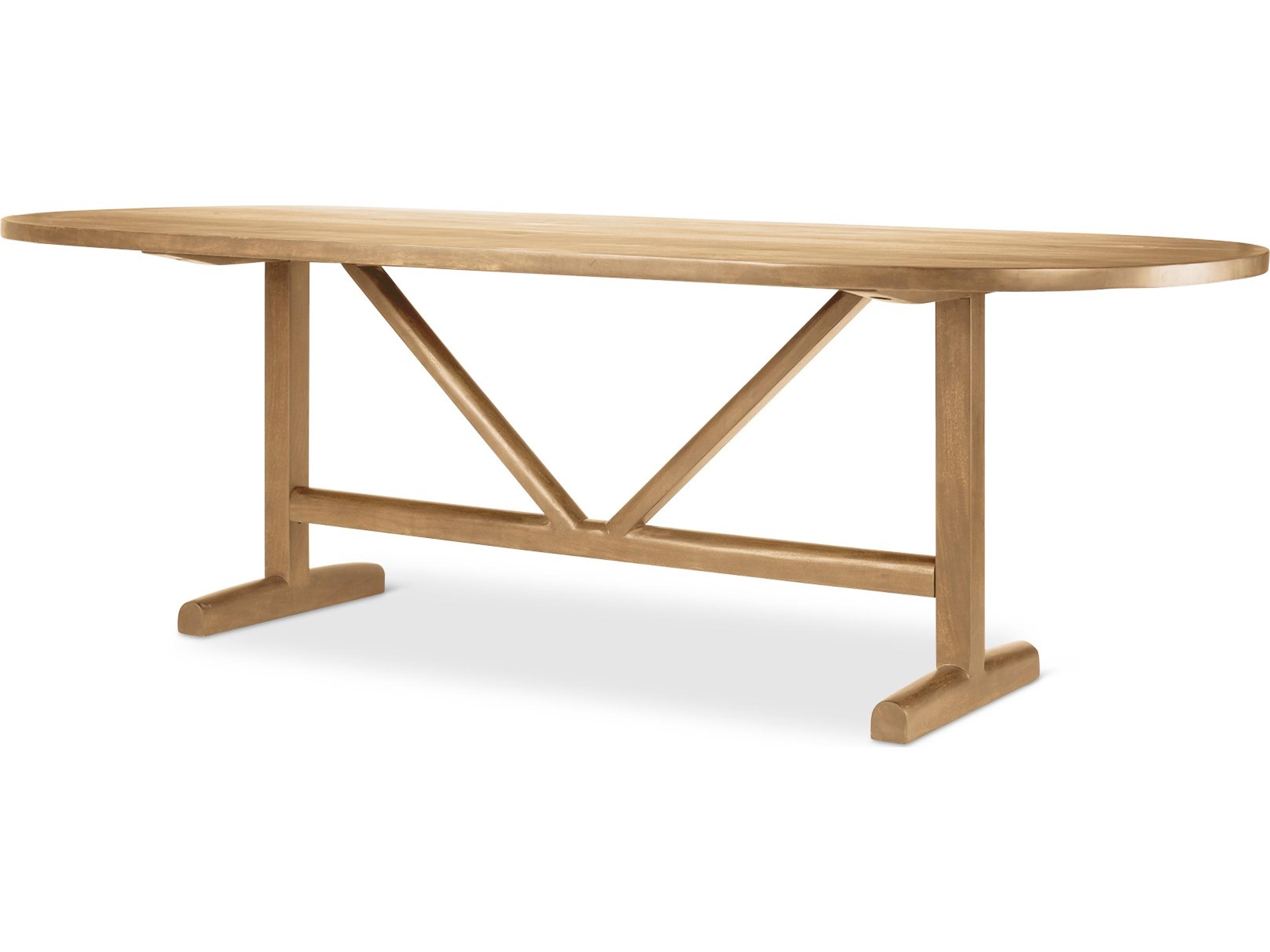 Viktor 94"L Light Brown Solid Wood Dining Table