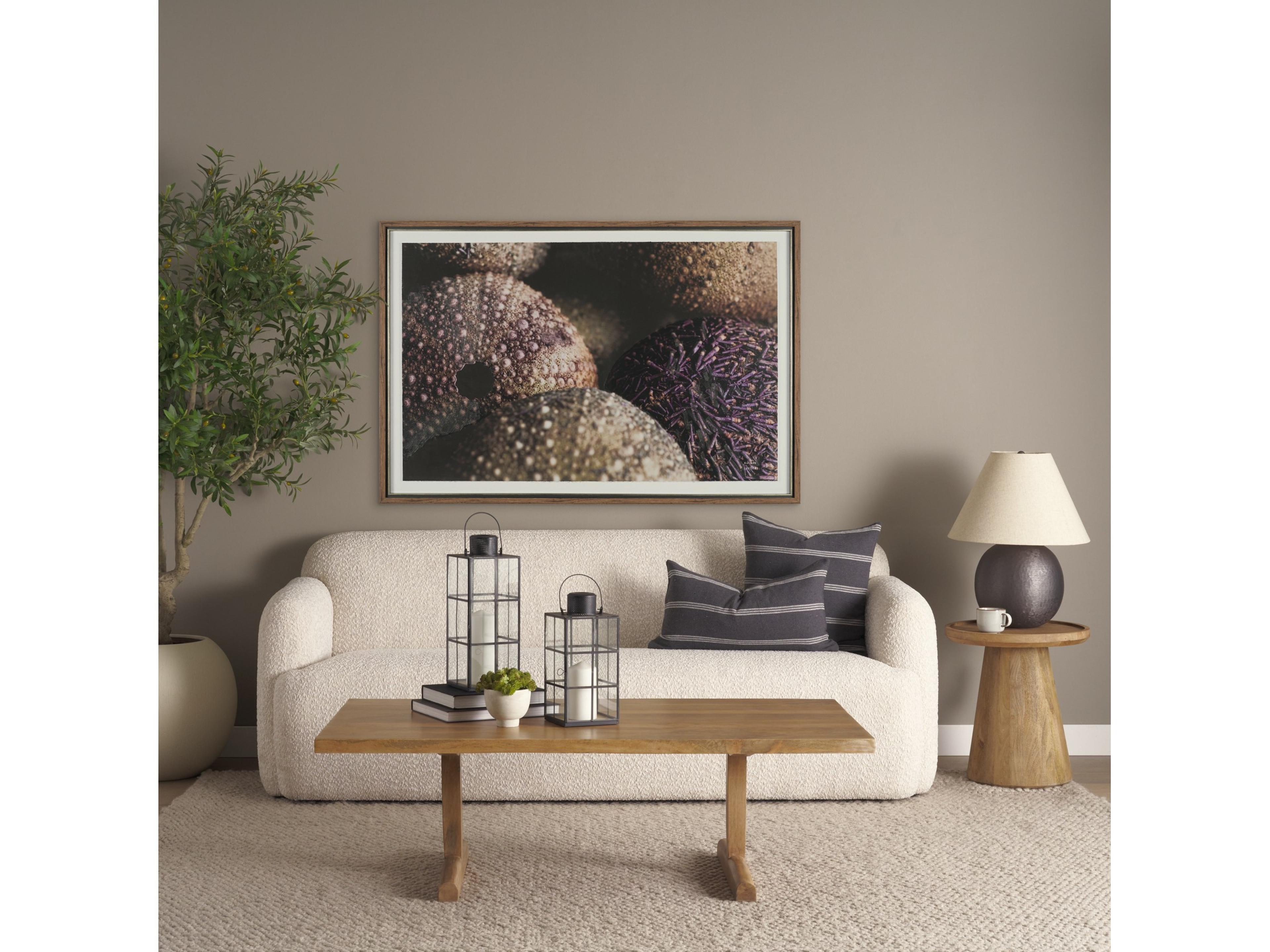 Mercana Viktor 55"L Light Brown Solid Wood Coffee Table