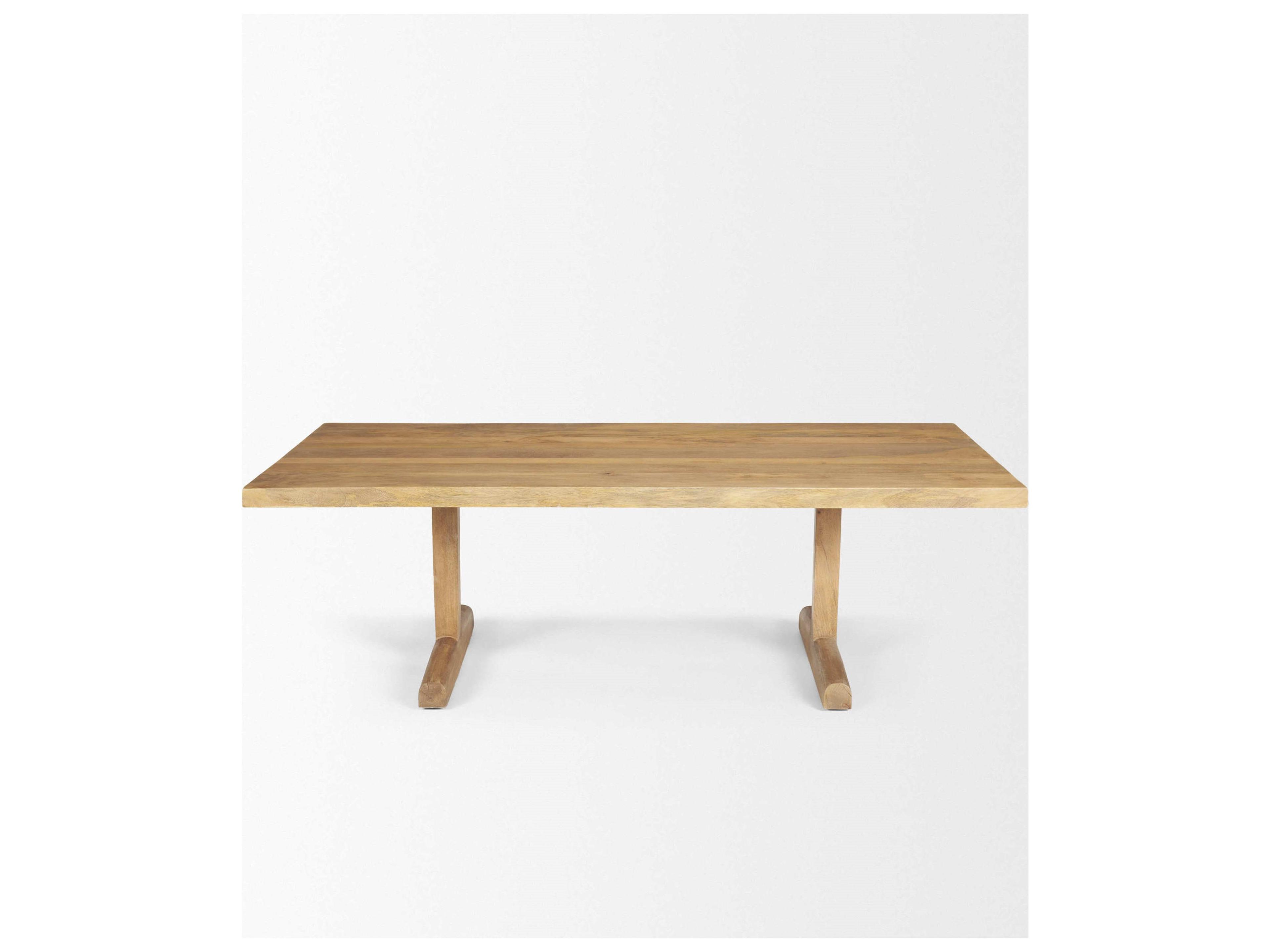 Mercana Viktor 55"L Light Brown Solid Wood Coffee Table