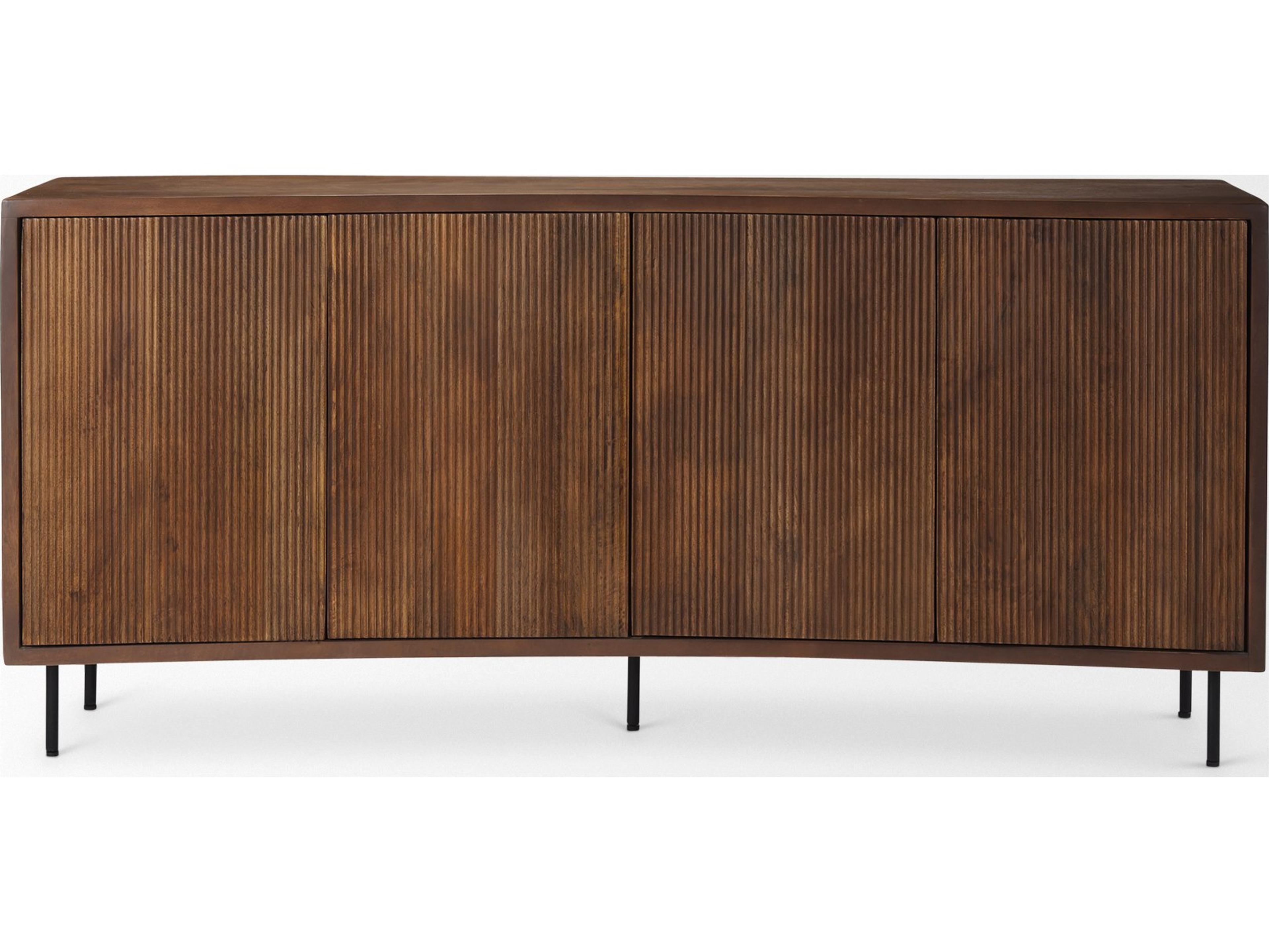 Mercana Lance 70.0L x 15.0W x 32.0H Medium Brown Solid Wood Sideboard