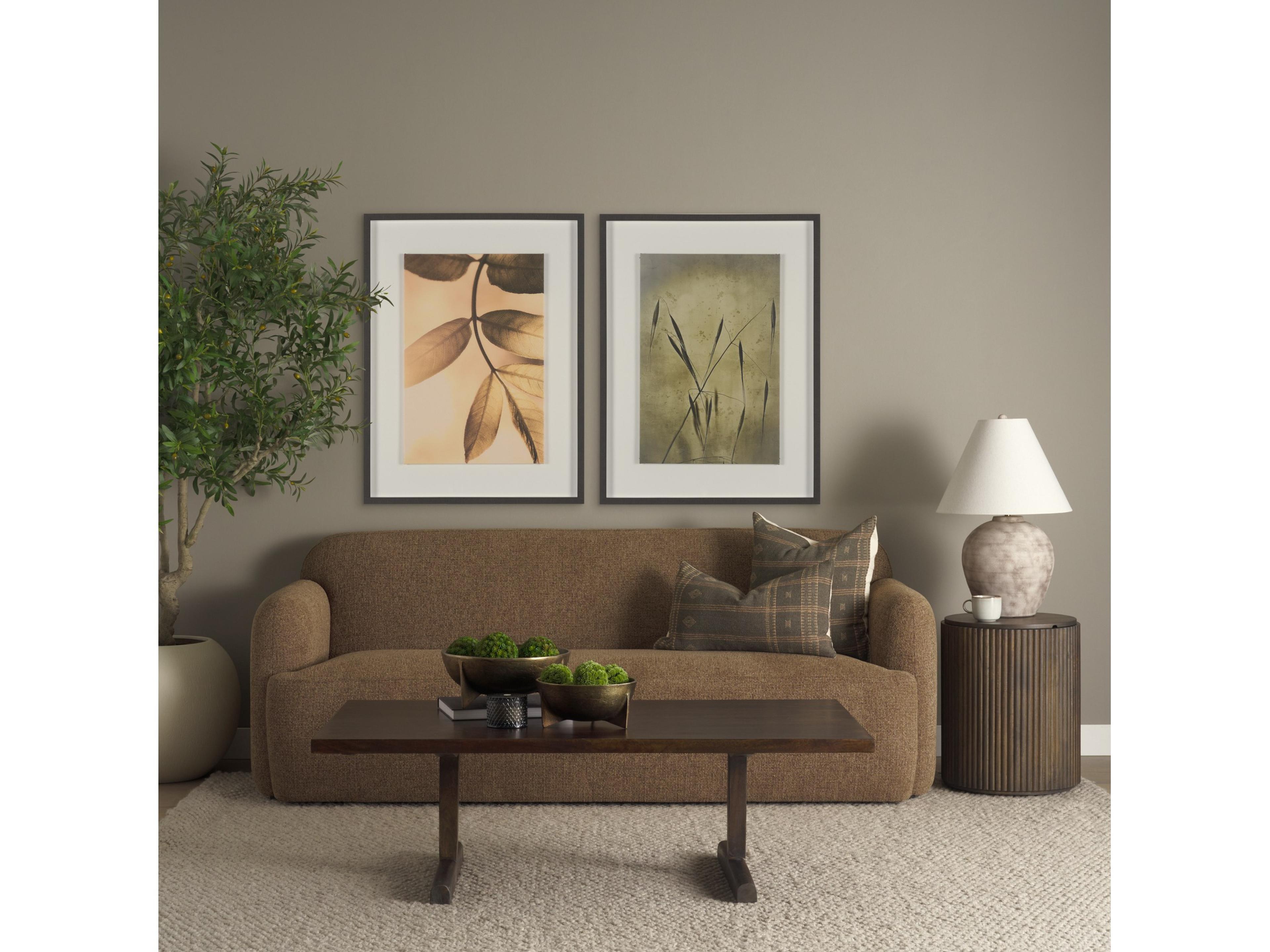 Mercana Viktor 55"L Dark Brown Solid Wood Coffee Table