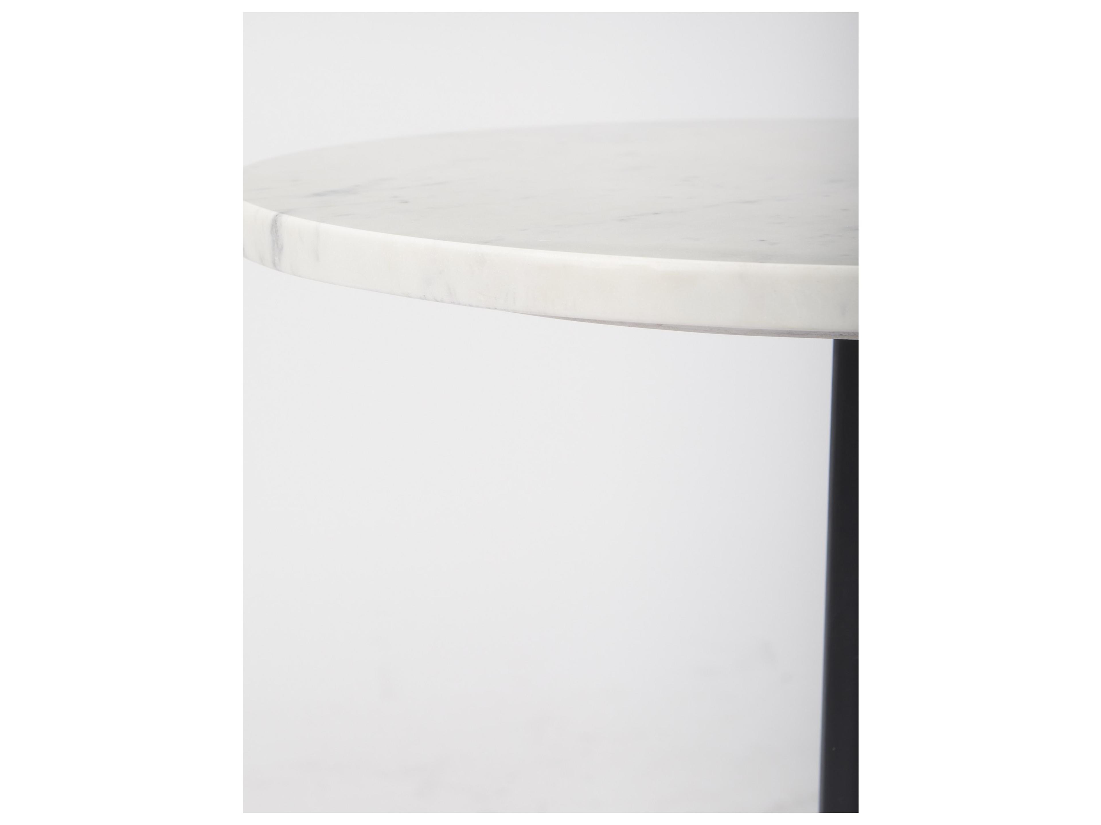 Mercana Maxwell Marble Top Pedestal End/Side Table