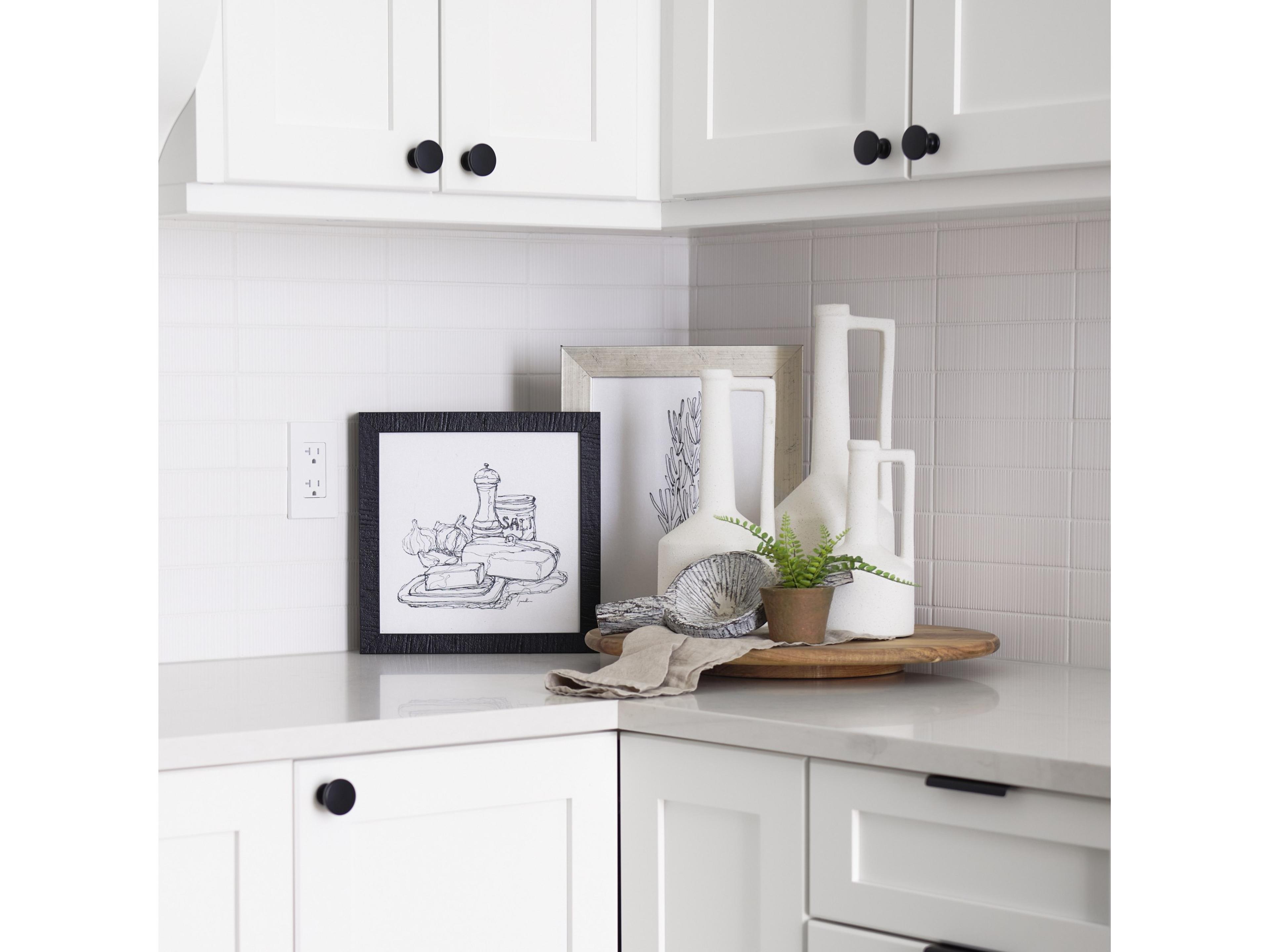 Mercana Burton 10.8H Small White Ceramic Jug Vase