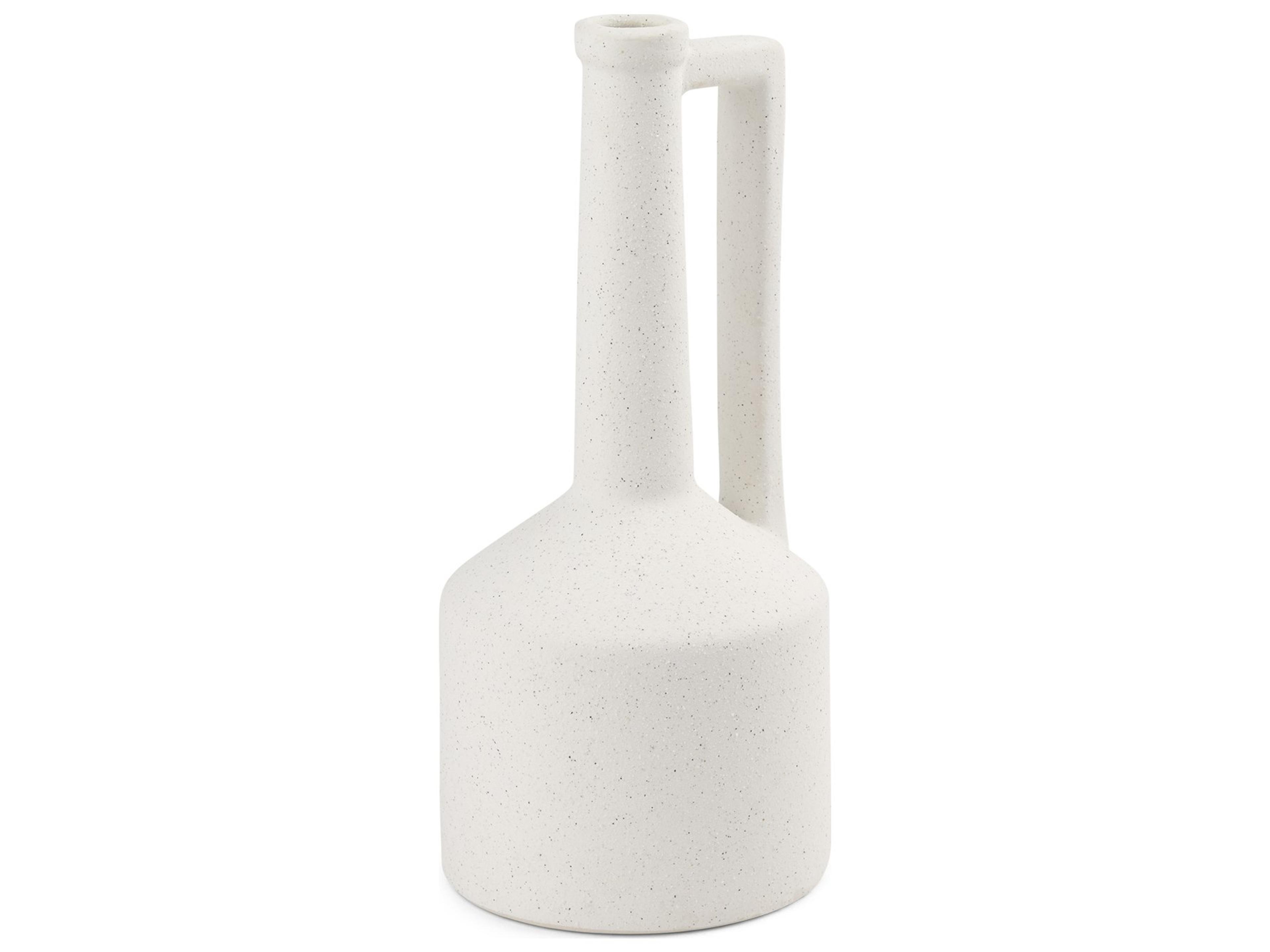 Burton 14.2H Medium White Ceramic Jug Vase