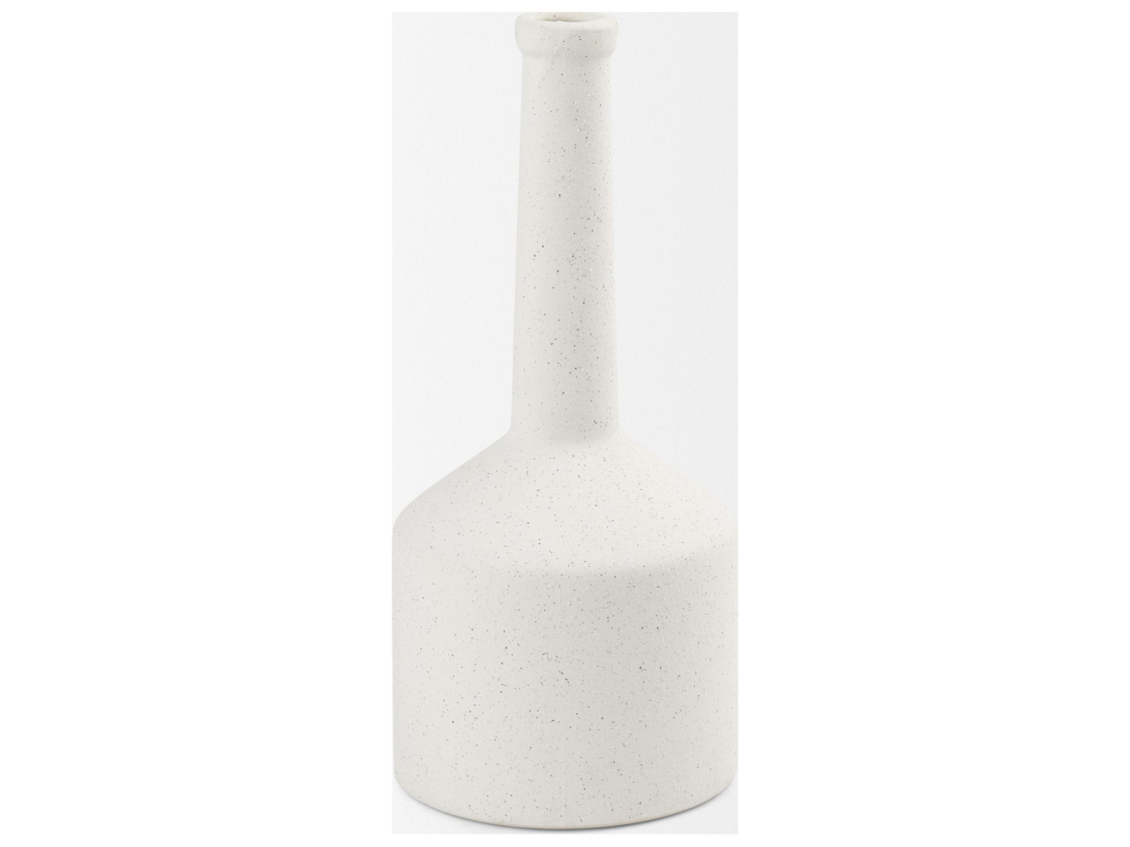 Mercana Burton 14.2H Medium White Ceramic Jug Vase