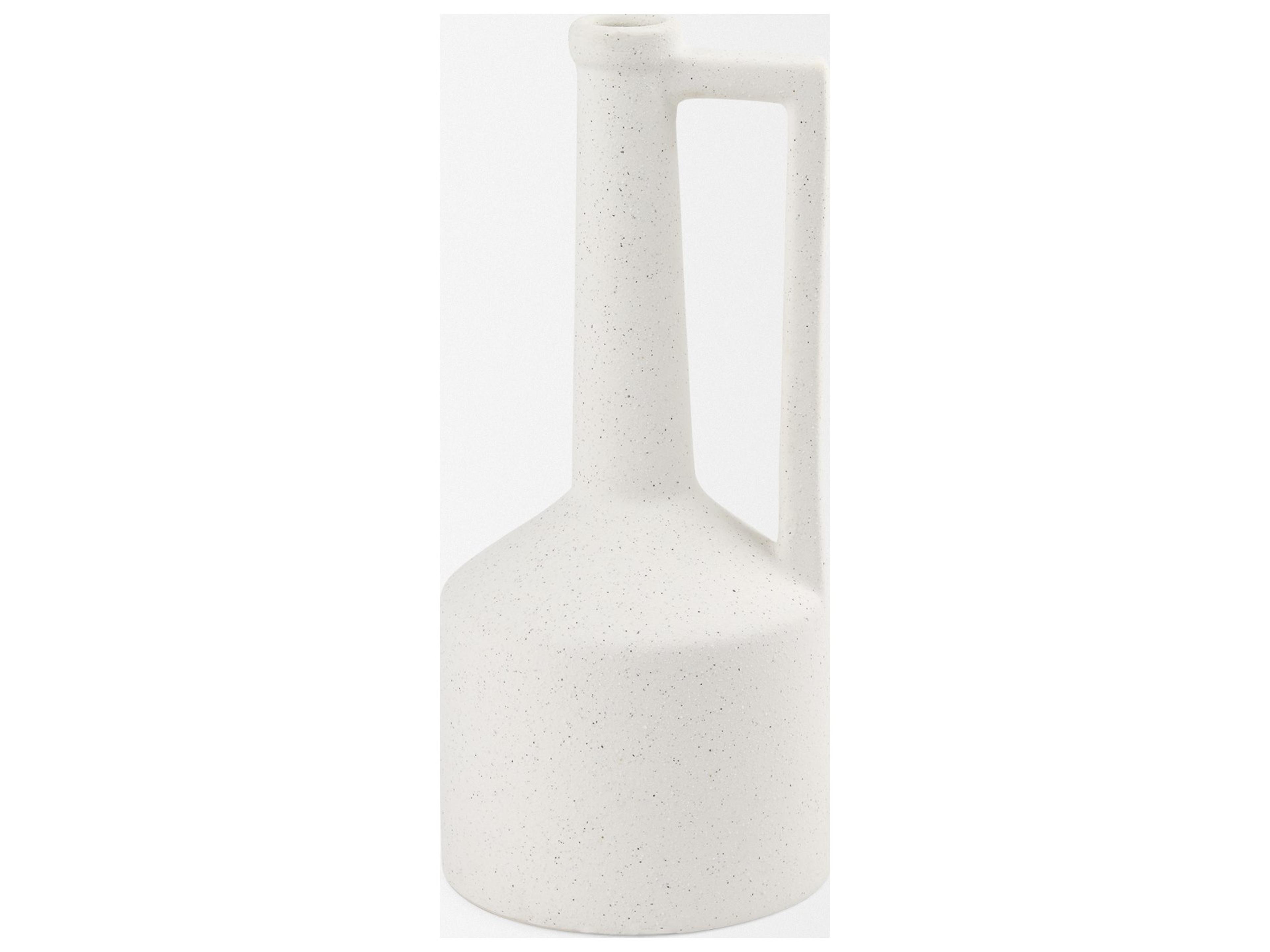 Mercana Burton 14.2H Medium White Ceramic Jug Vase