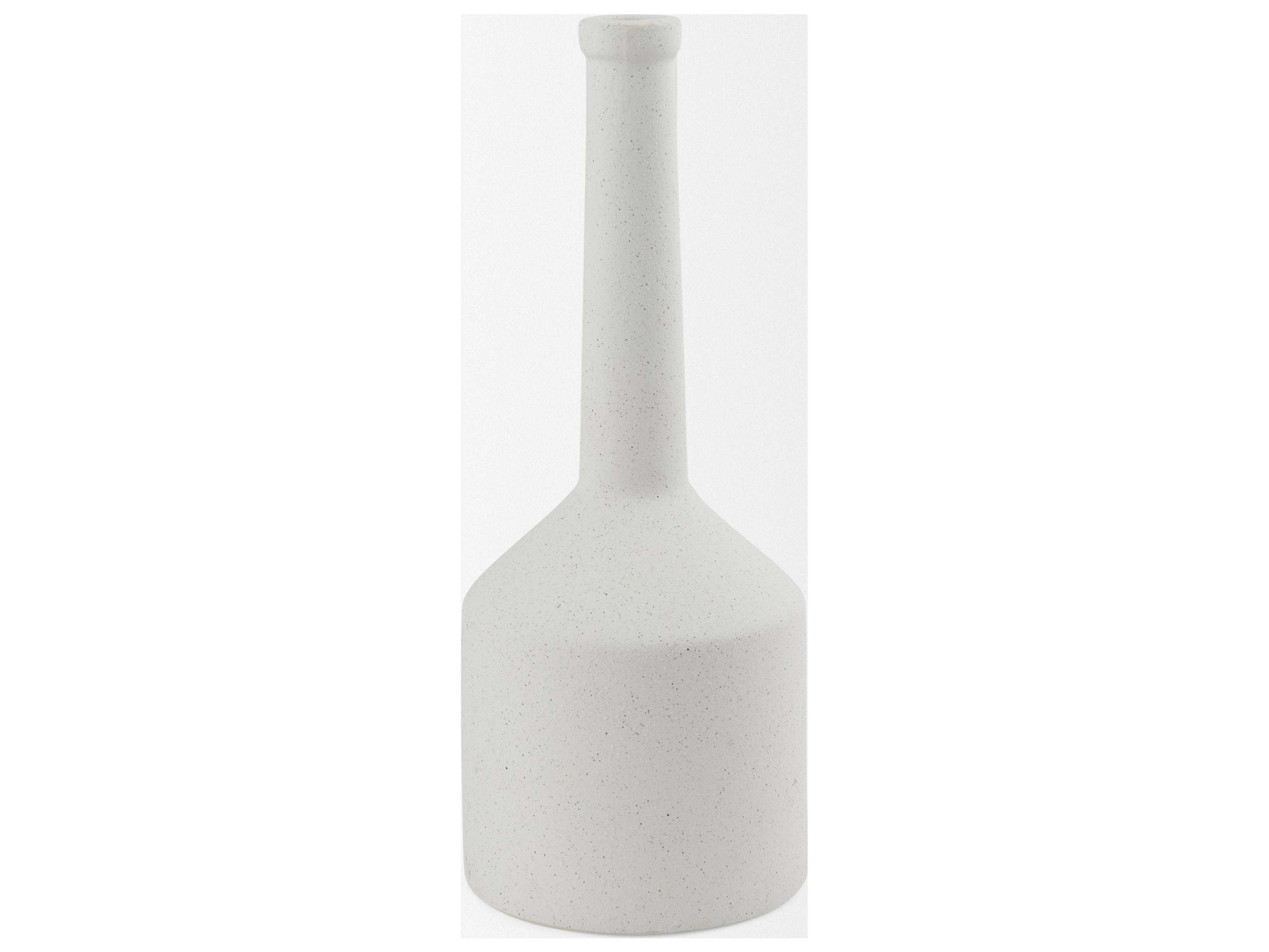 Mercana Burton 17.1H Large White Ceramic Jug Vase