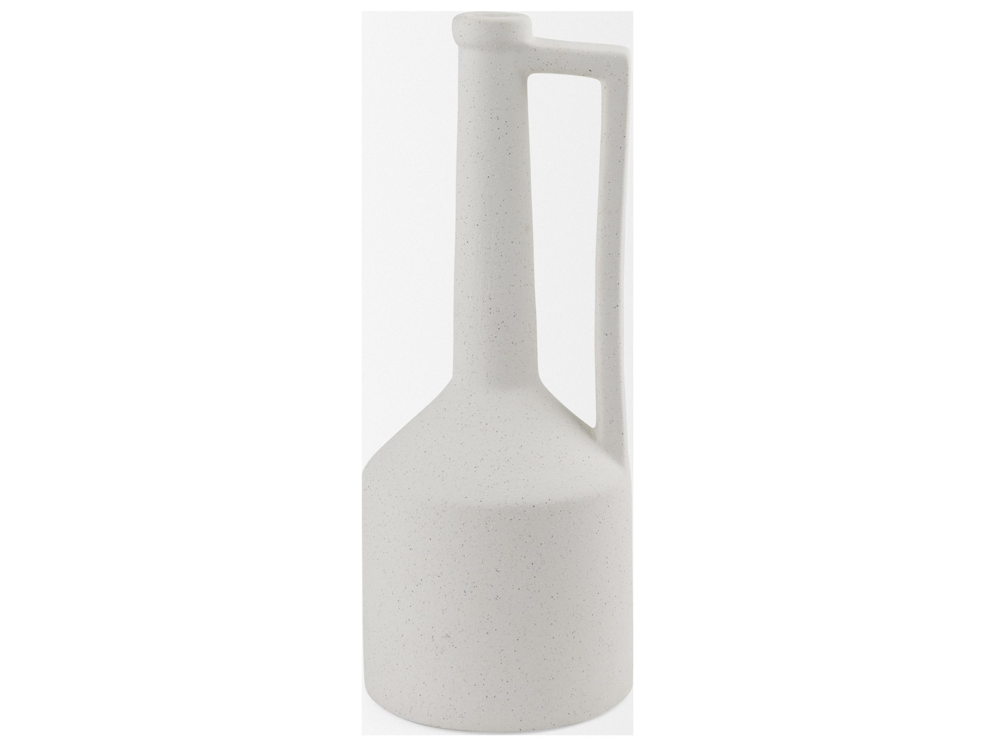 Mercana Burton 17.1H Large White Ceramic Jug Vase