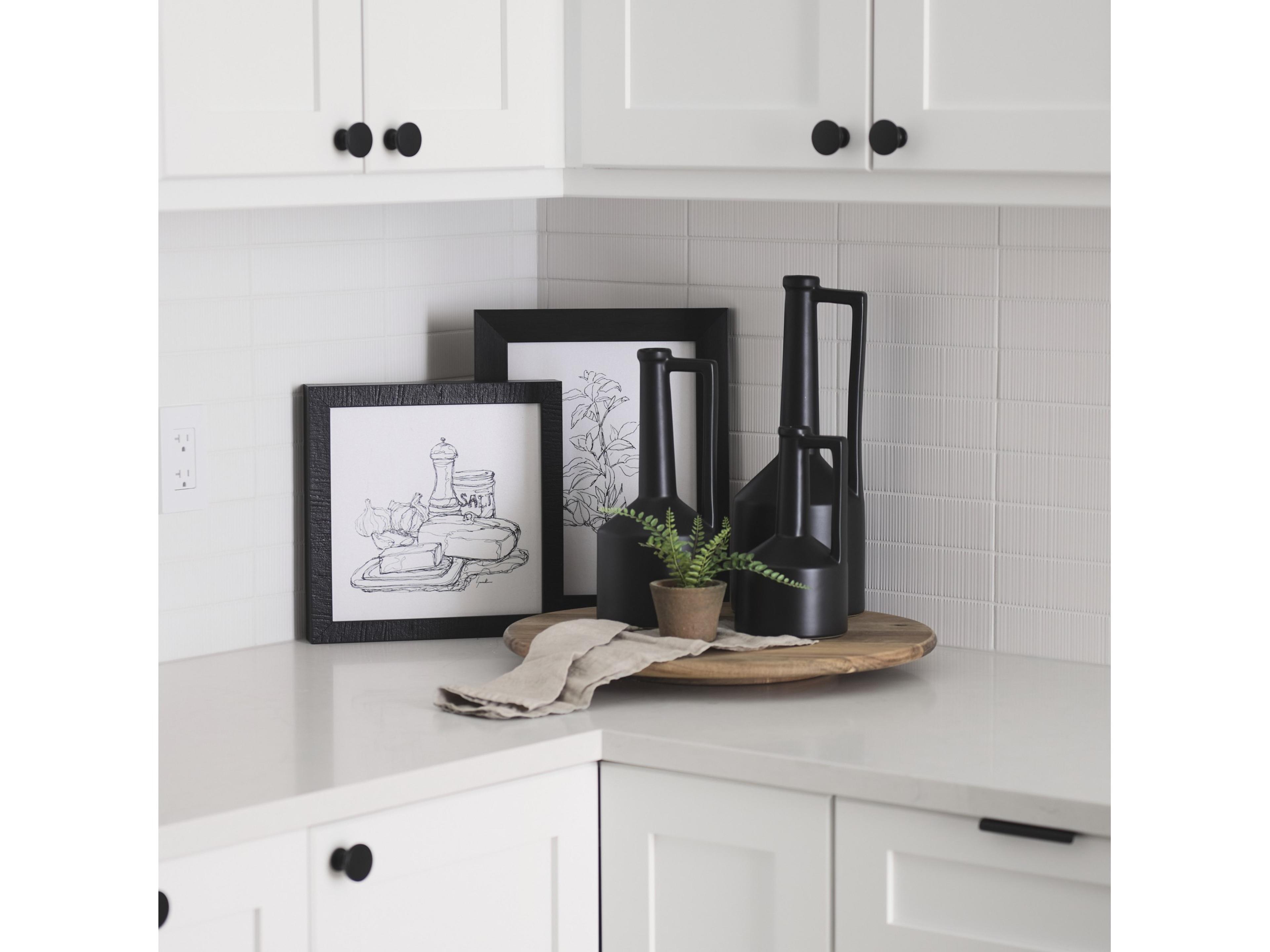 Mercana Burton 17.1H Large Matte Black Ceramic Jug Vase