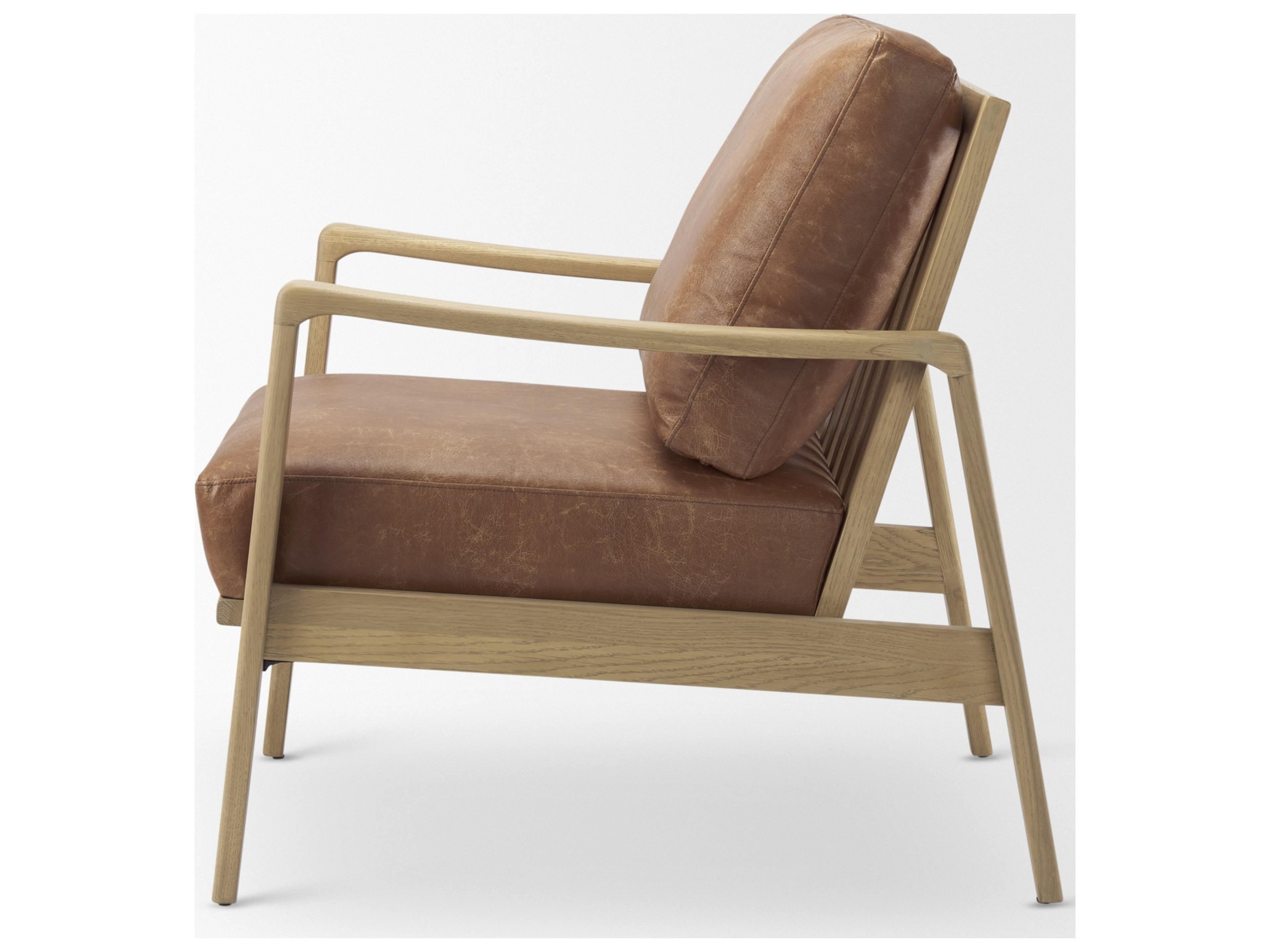 Mercana Raeleigh Tan Faux Leather Accent Chair