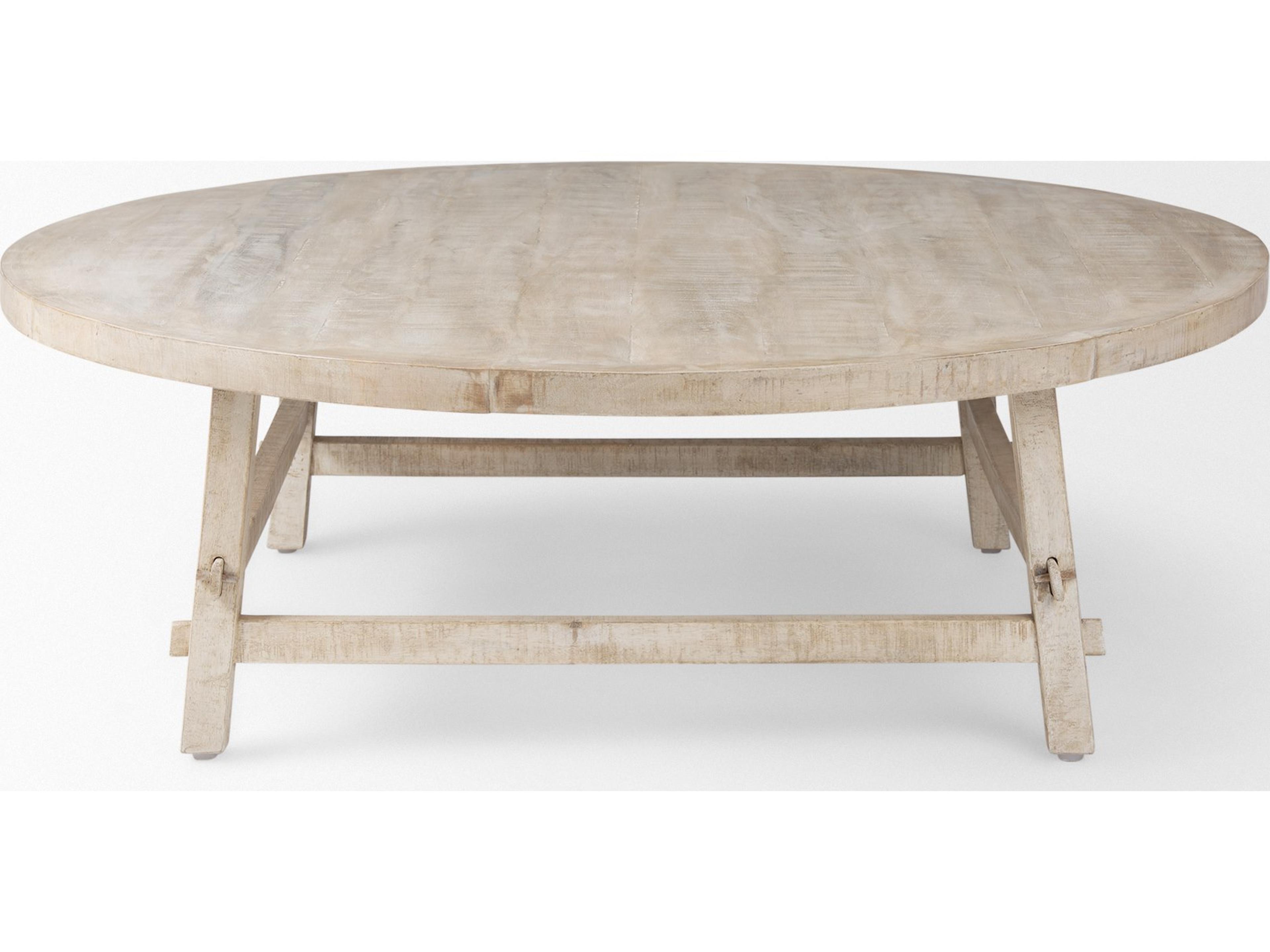 Mercana Rosie  48.0L x 48.0W x 16.0H Round Blonde Wood Coffee Table