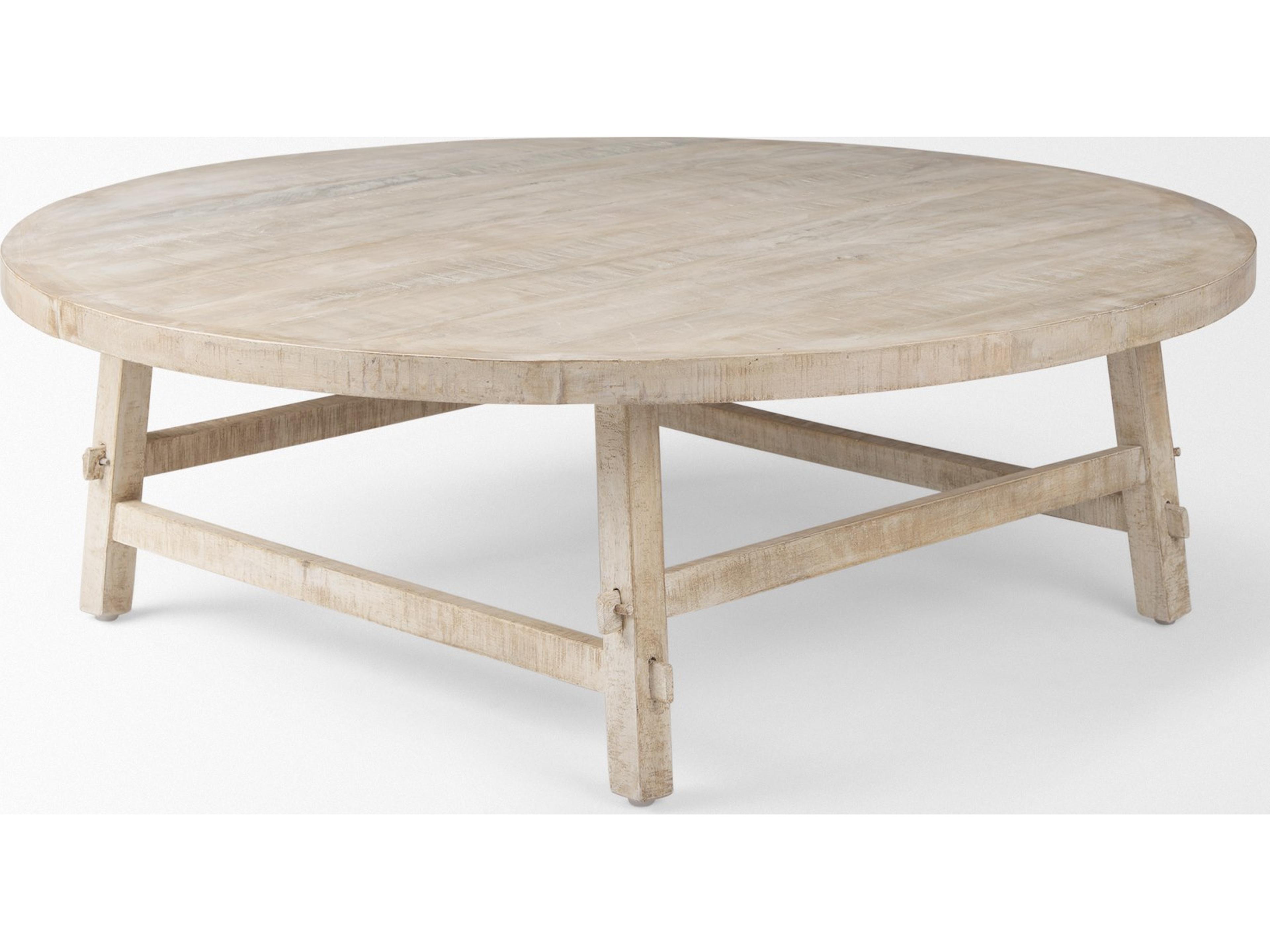 Mercana Rosie  48.0L x 48.0W x 16.0H Round Blonde Wood Coffee Table