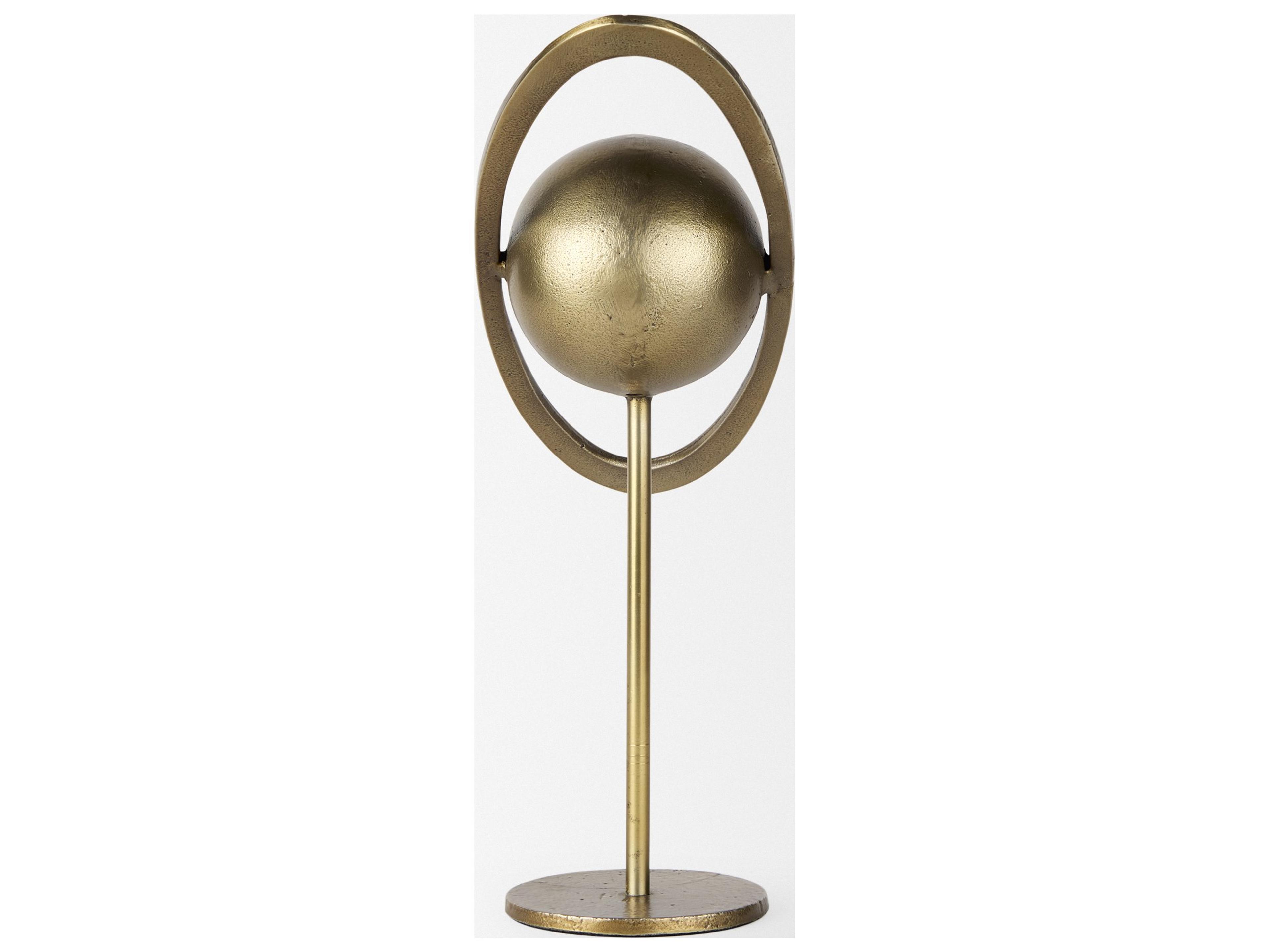 Mercana Atlas 15.0L x 7.0W x 16.0H Gold Metal Solar System Ornament