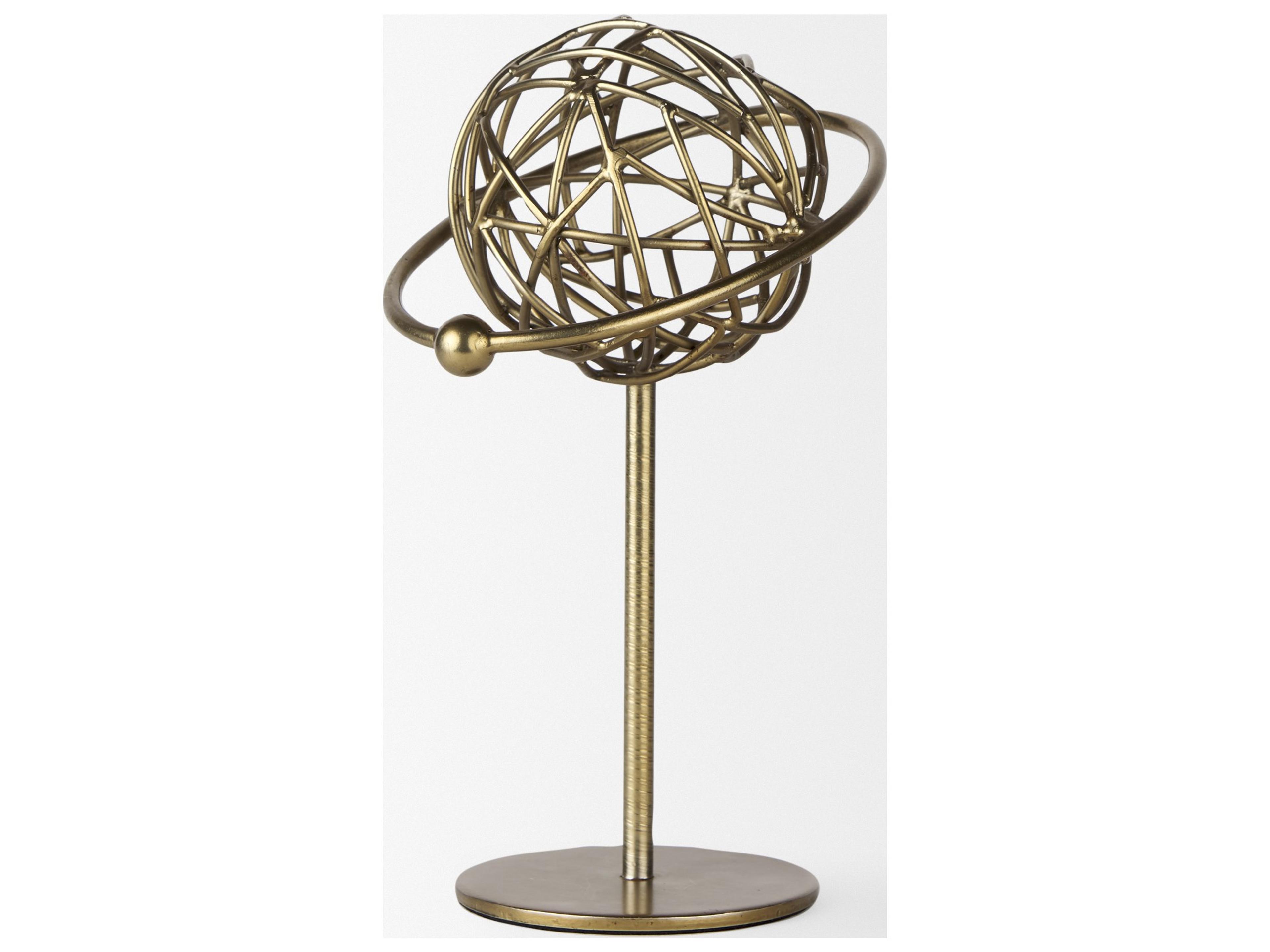 Mercana Atlas 10.0L x 8.0W x 12.0H Gold Metal Solar System Ornament