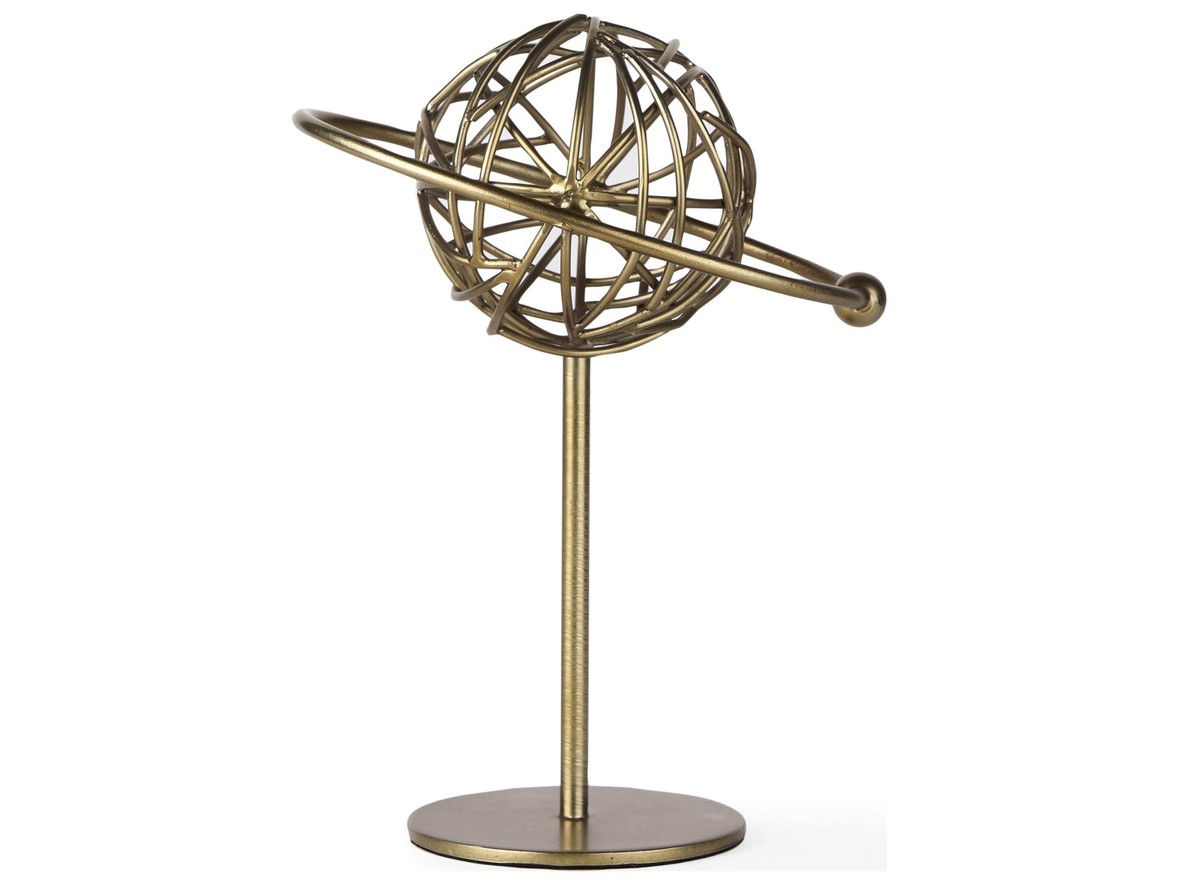 Atlas 10.0L x 8.0W x 12.0H Gold Metal Solar System Ornament