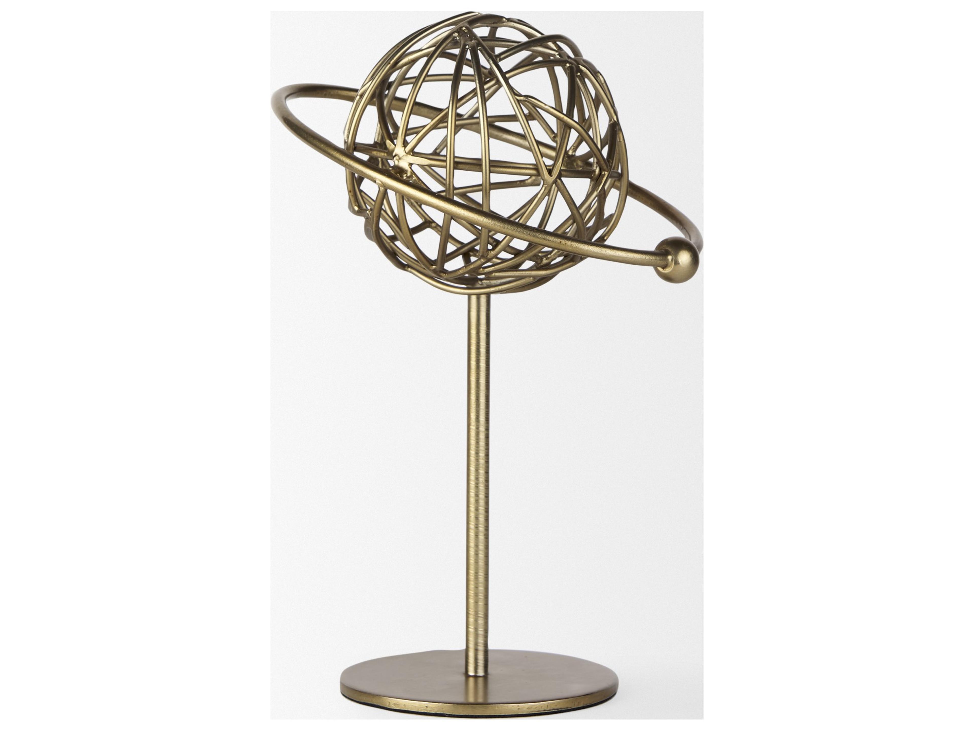 Mercana Atlas 10.0L x 8.0W x 12.0H Gold Metal Solar System Ornament
